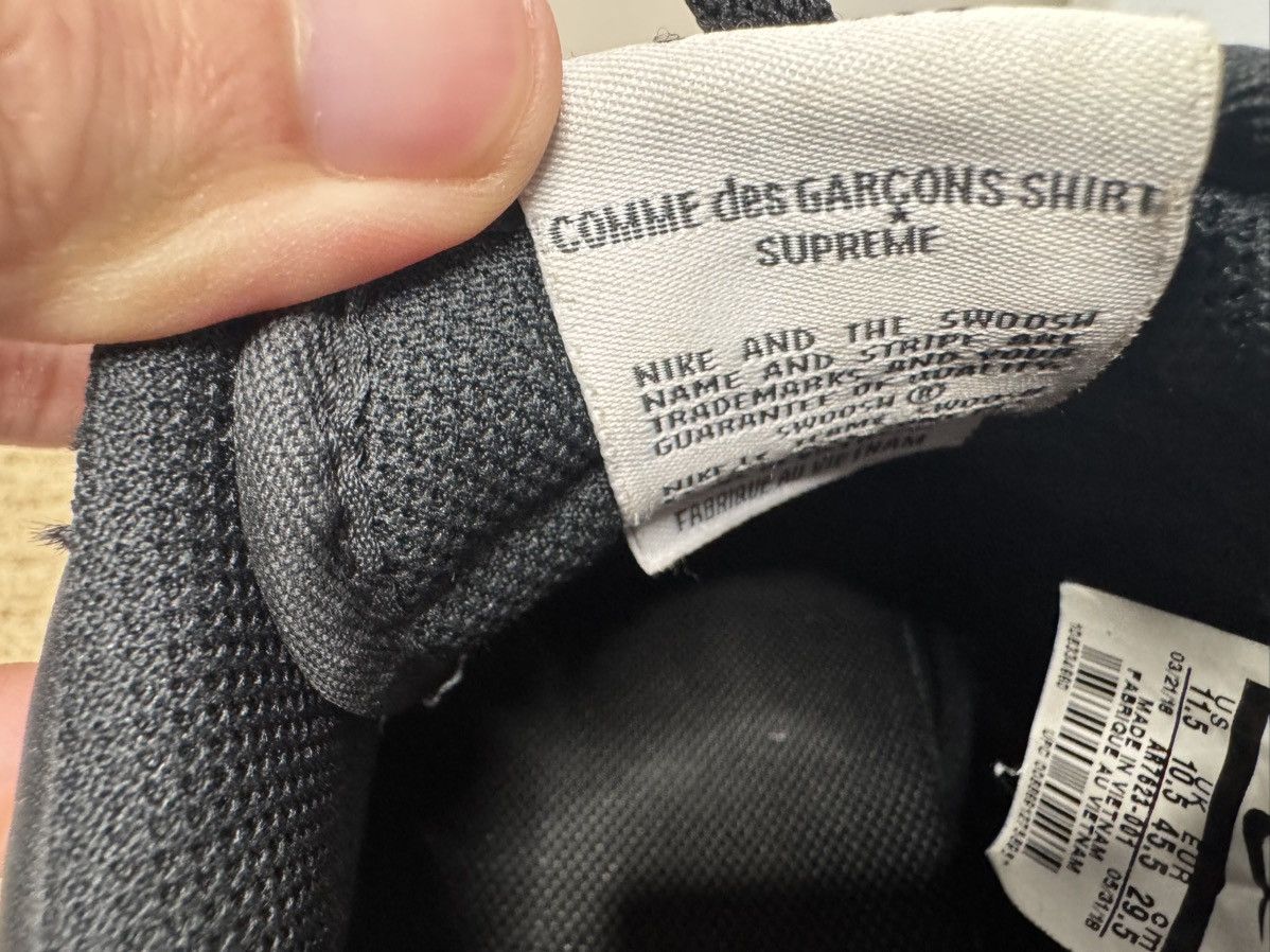 Comme des Garcons SHIRT × Nike × Supreme Nike Air force 1 Supreme x CDG Size US 11.5 / EU 44-45 - 10 Thumbnail