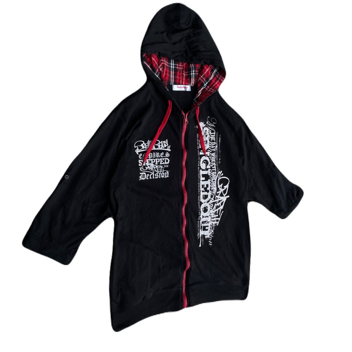If Six Was Nine 2000s Japanese archive Vkei Poem Zip-Up Short Sleeve Hoodie Size US S / EU 44-46 / 1 - 3 Thumbnail