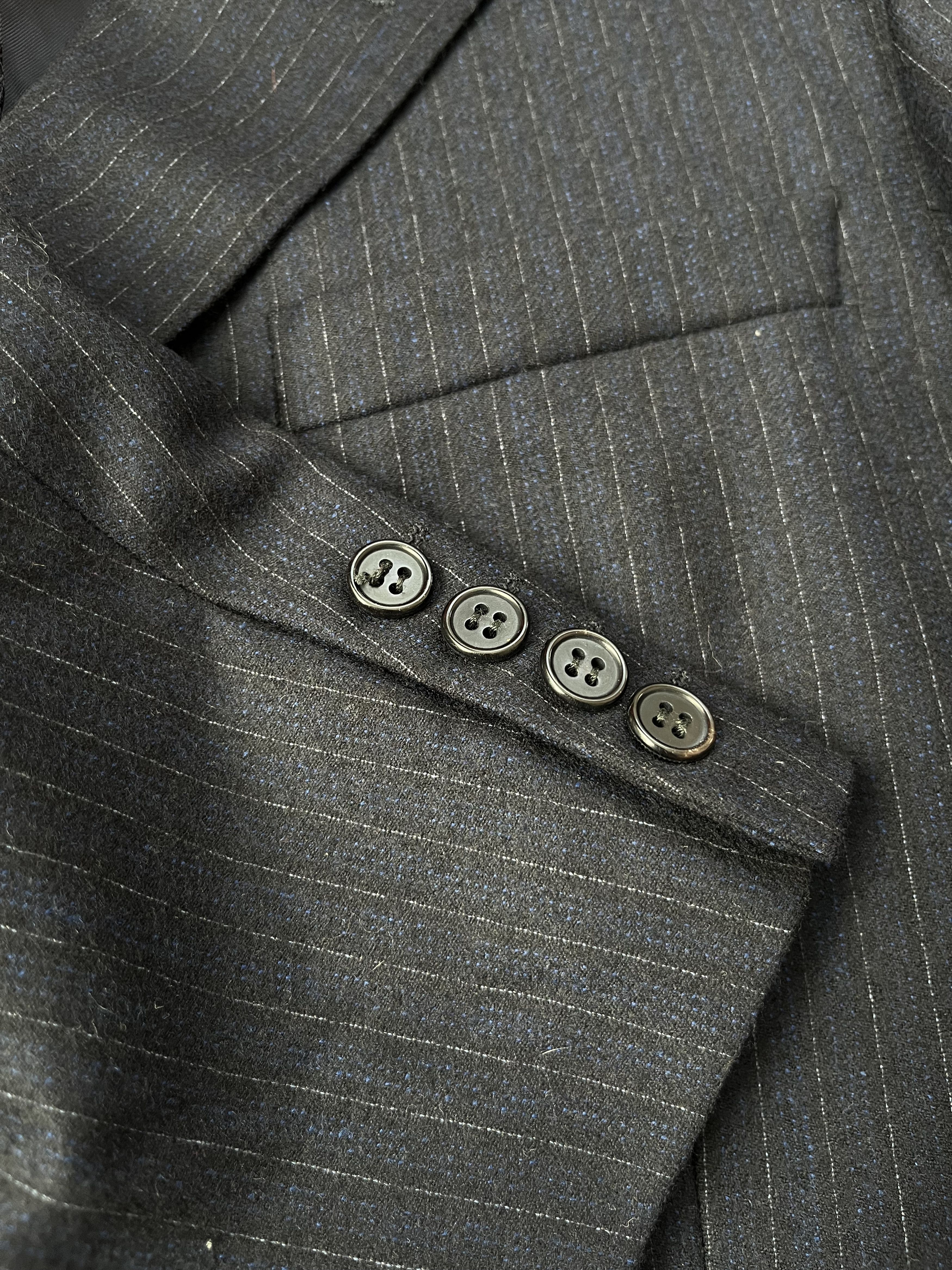 Burberry Vintage Burberry's Wool Cashmere Suit Pinstripe Size 42R Size 42R - 8 Thumbnail