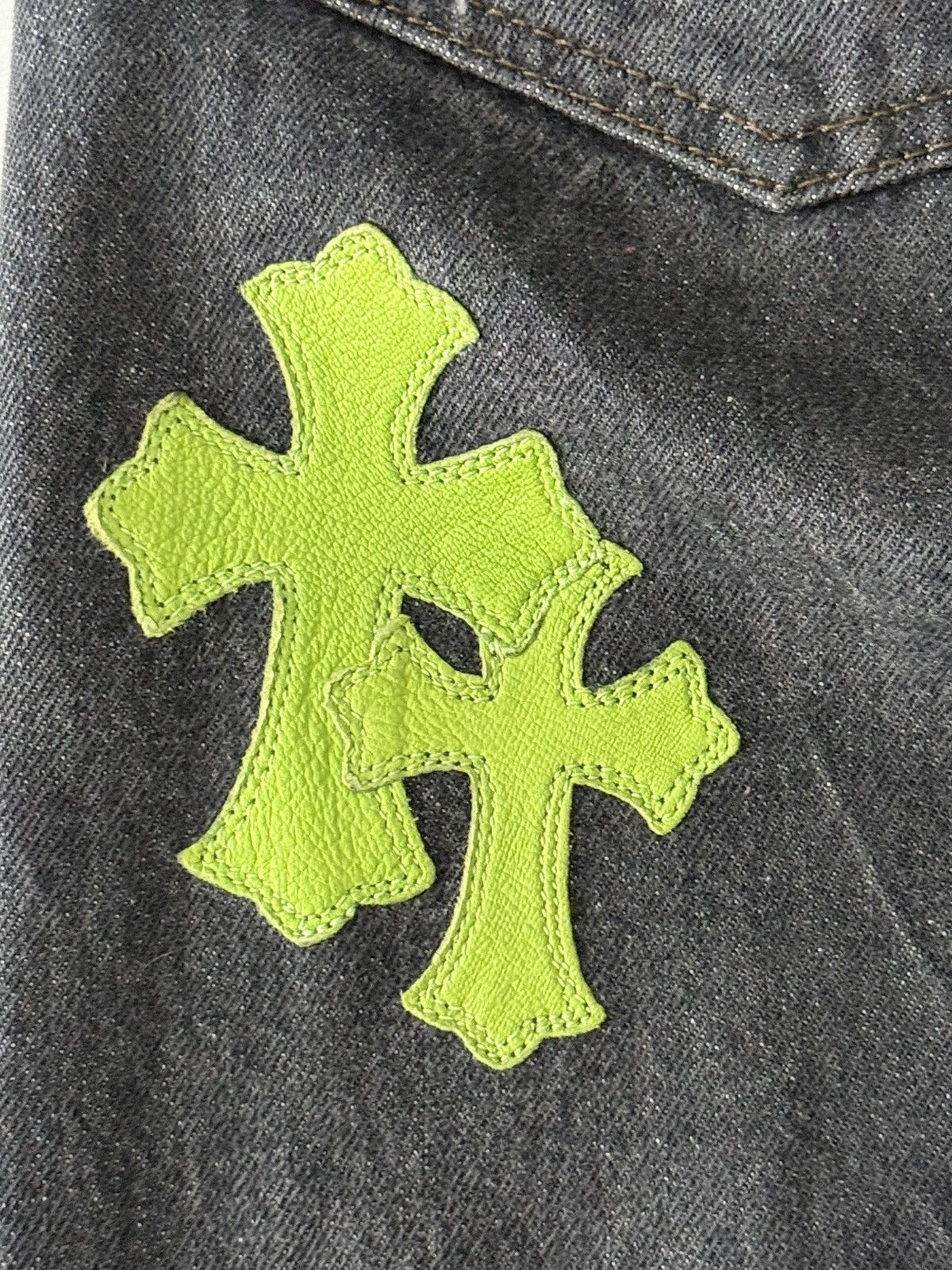 Chrome Hearts Chrome Hearts Slime Green Patched Levis 501 Sz.36 Size US 36 / EU 52 - 9 Thumbnail