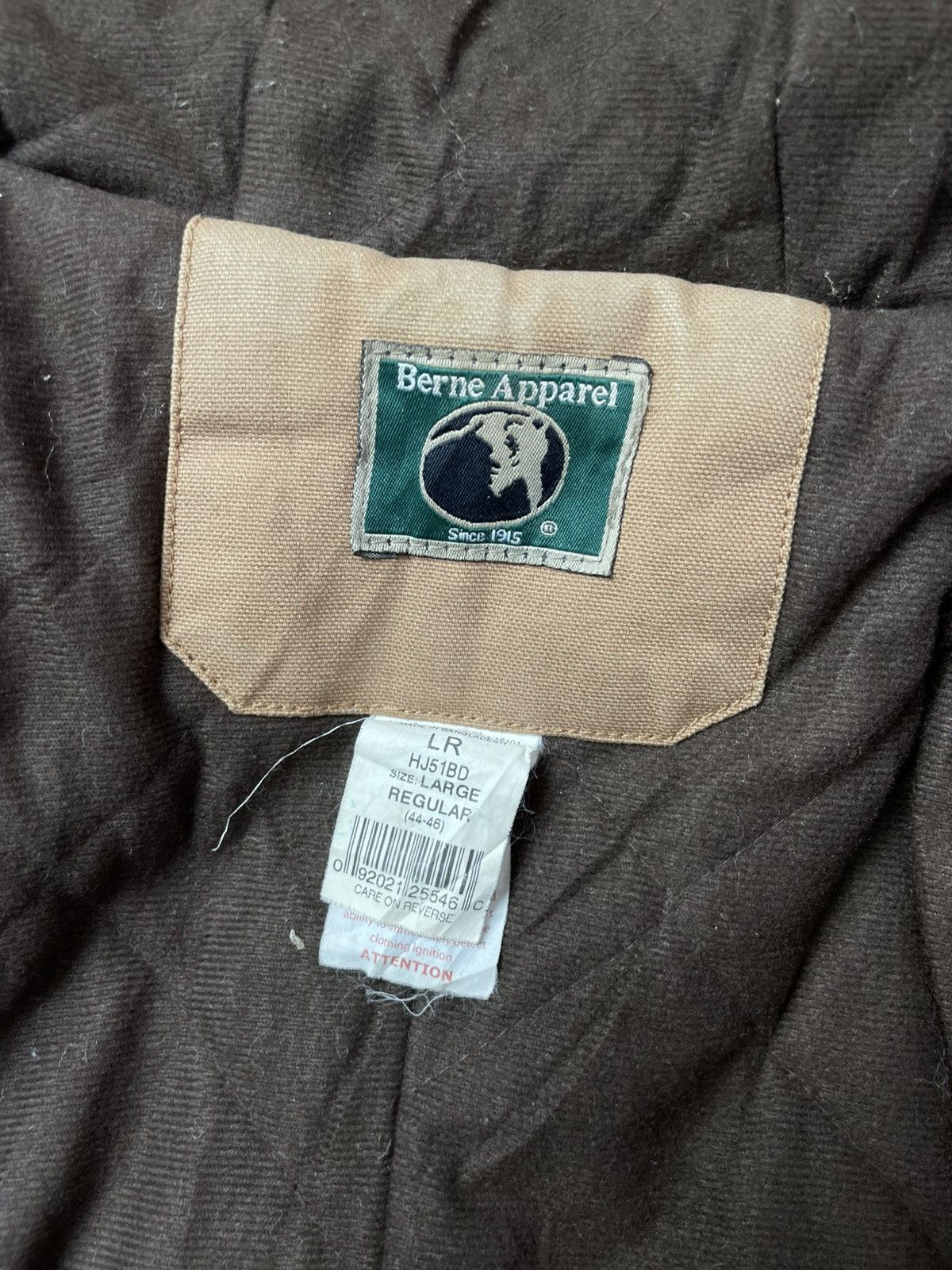 Carhartt Berne Vintage Brown Work Jacket Quilted Hooded Active Jacket Size US L / EU 52-54 / 3 - 10 Thumbnail