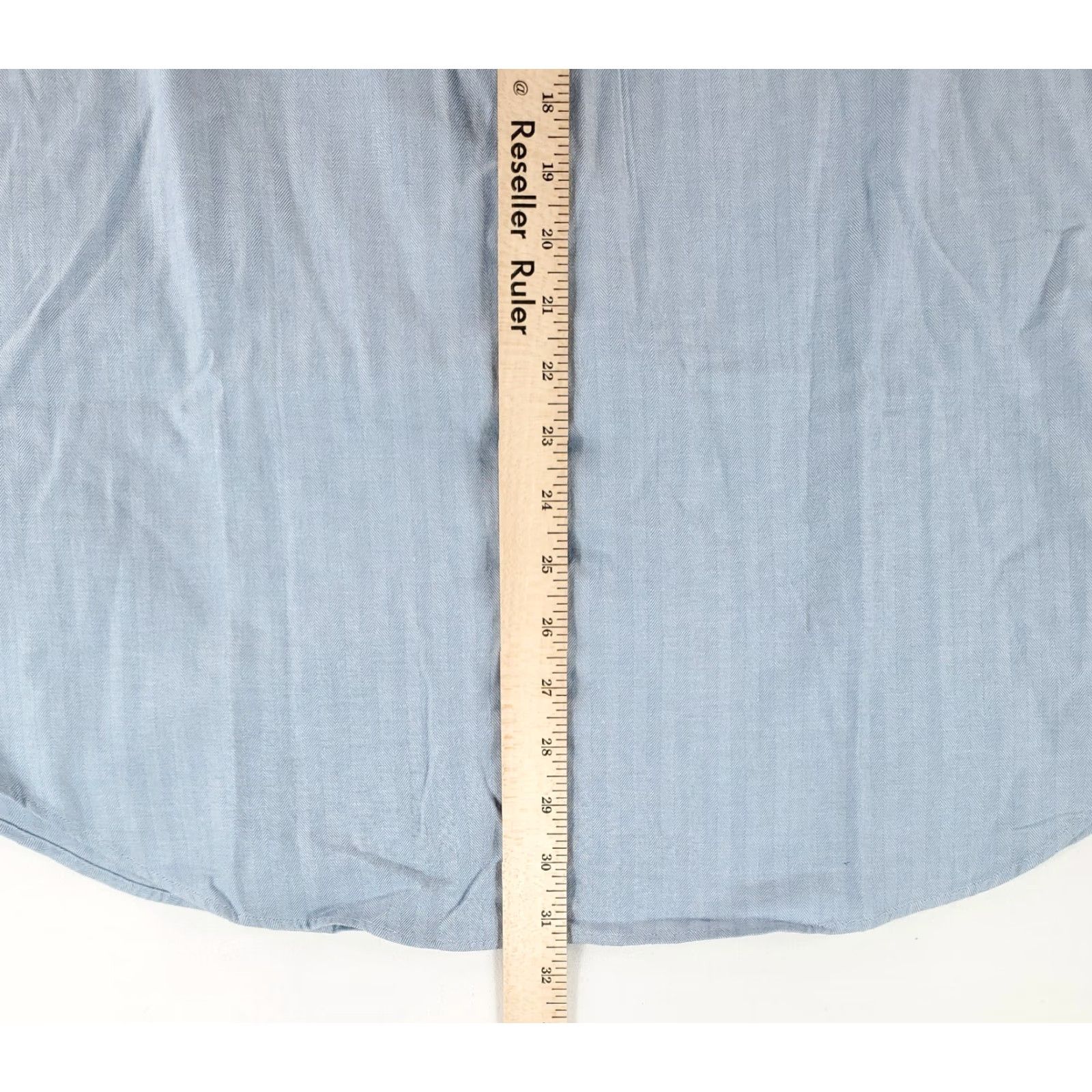 Vintage Spier & Mackay Button Up Shirt Ice Blue Brushed Herringbone Mens 16.5 NWT Long Sleeve Shirt Mens 16.5 Blue NWT Size US XL / EU 56 / 4 - 7 Thumbnail