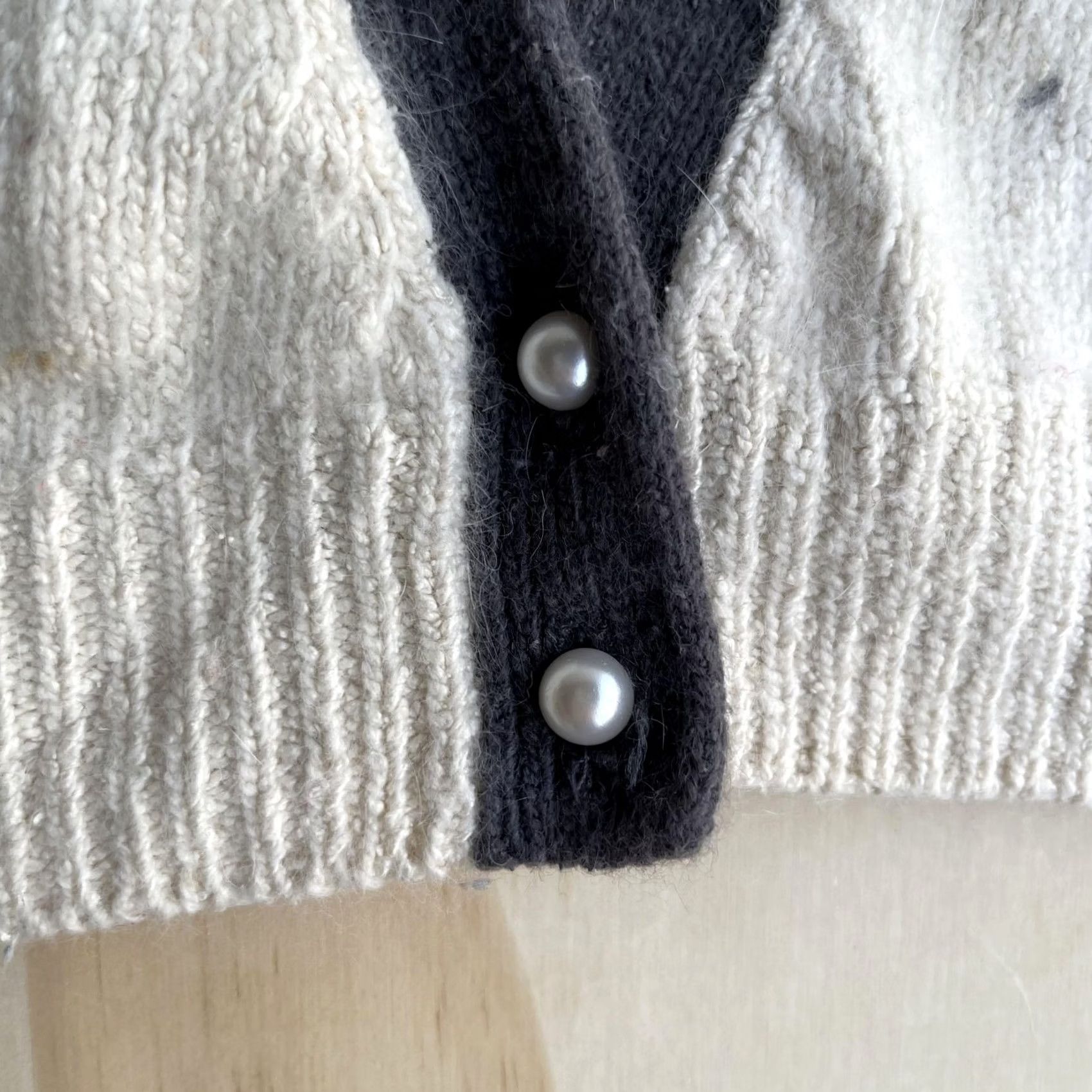 Vintage VINTAGE Reference Point Cardigan Sweater Womens M White Silk Angora Cropped Size M / US 6-8 / IT 42-44 - 2 Thumbnail