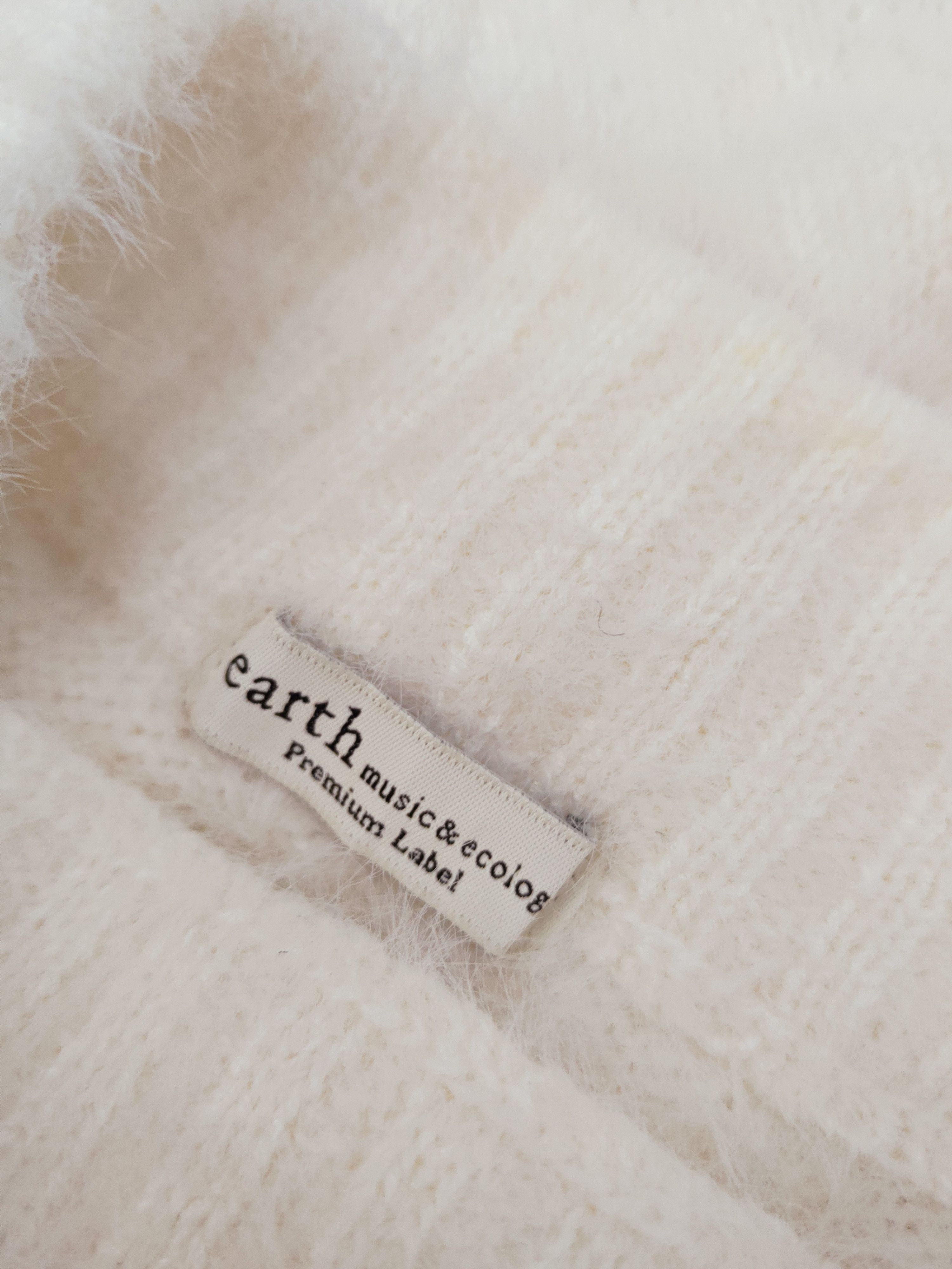 Japanese Brand × Vintage Earth Music & Ecology Ivory Fur Mohair Knitwear Size M / US 6-8 / IT 42-44 - 13 Thumbnail