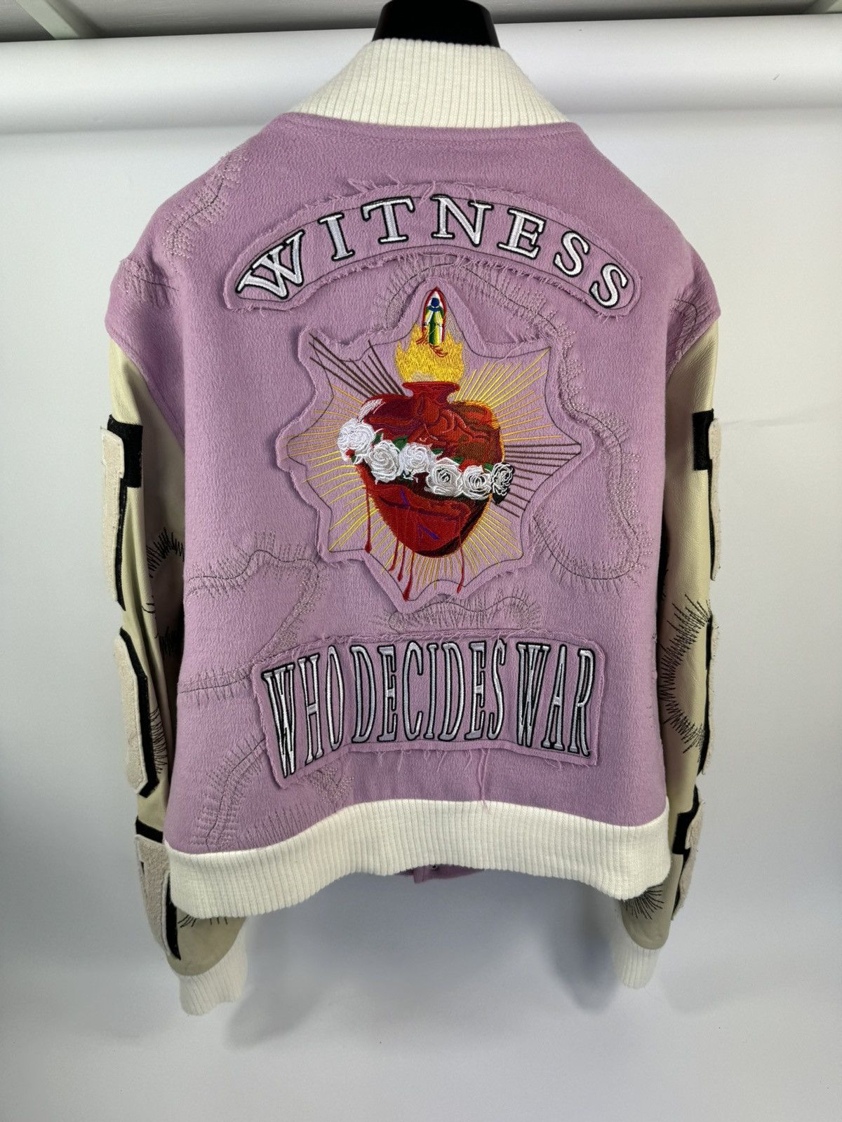 Who Decides War LOGO PATCH WORK LEATHER SLEEVE JACKET Size US L / EU 52-54 / 3 - 2 Thumbnail