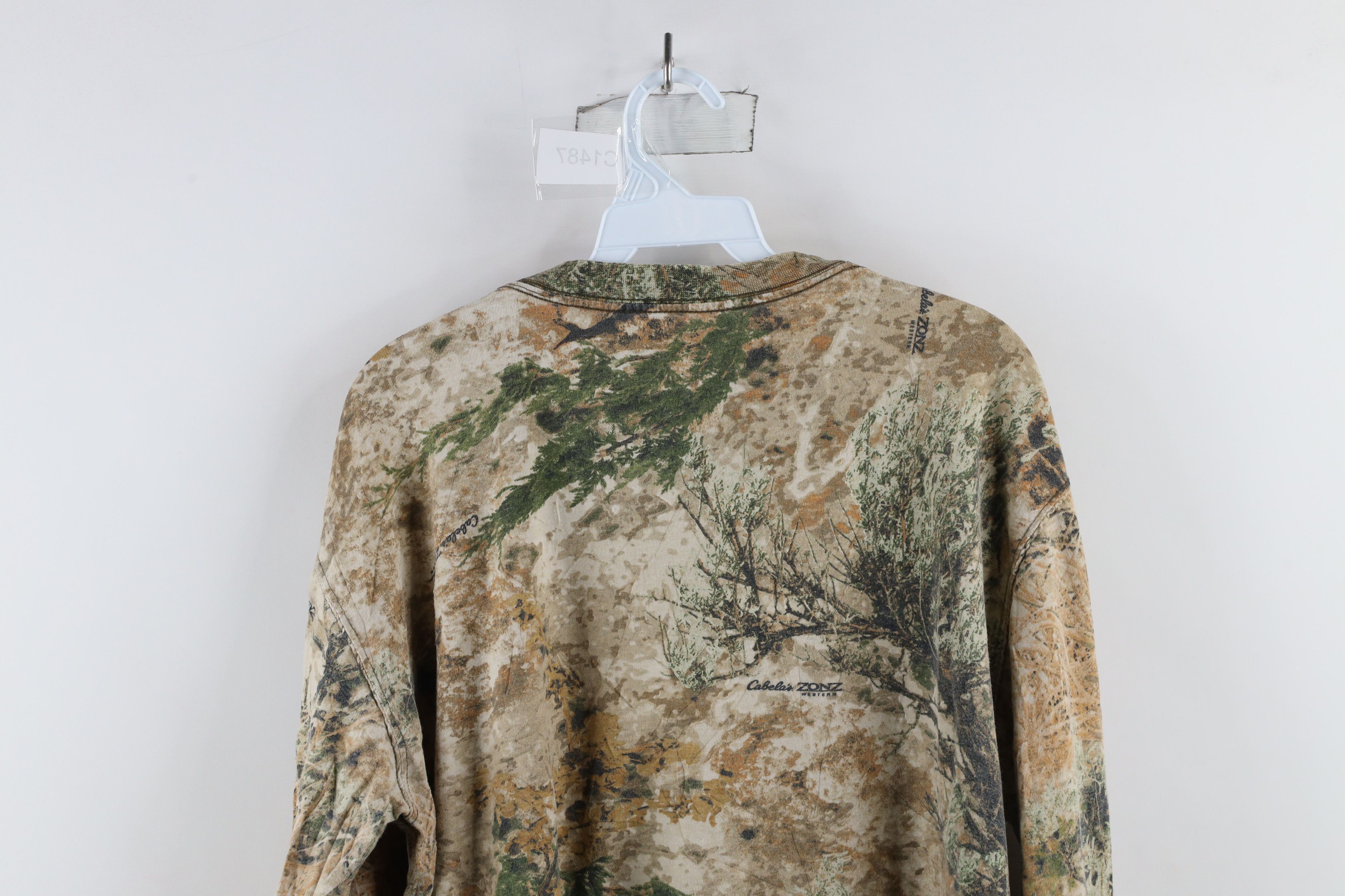 Cabelas × Vintage Vintage Cabelas Faded Camouflage Long Sleeve T-Shirt Cotton Size US XL / EU 56 / 4 - 8 Thumbnail