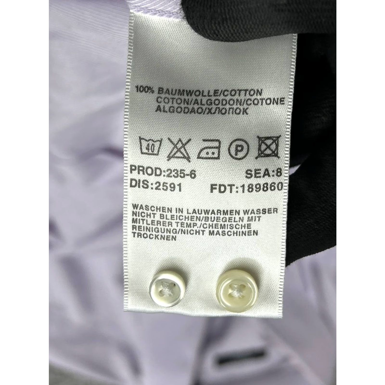 Hugo Boss Hugo Boss Dress Shirt Men 16 Gray Pleated Button Up Business Sharp Fit Cotton Size 42R - 7 Thumbnail