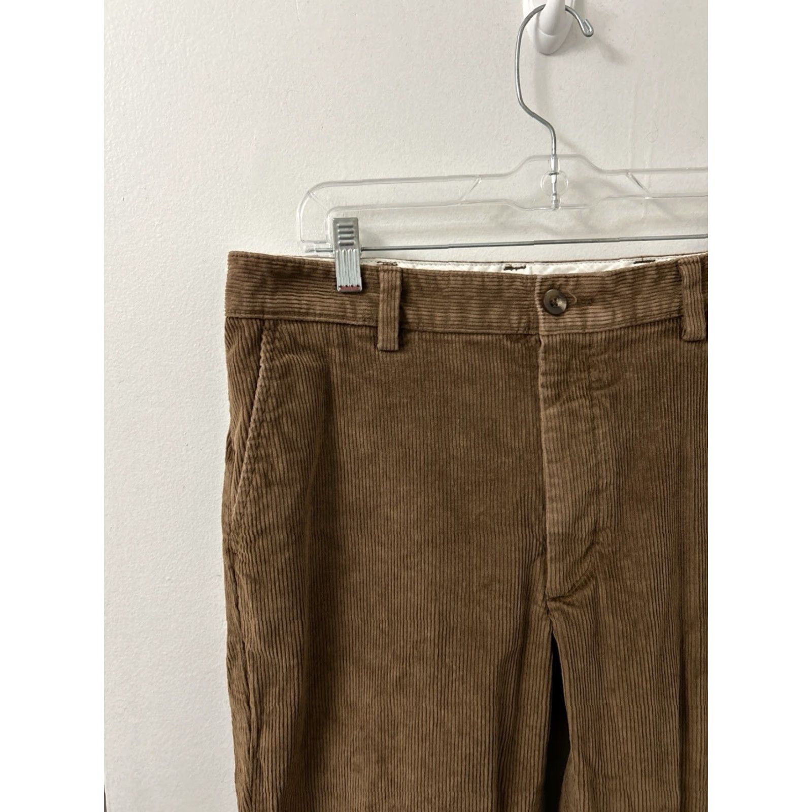 Vintage LL Bean Country Corduroy Pants Mens 33x32 Brown Classic Fit Stretch 502835 Size US 33 - 4 Thumbnail