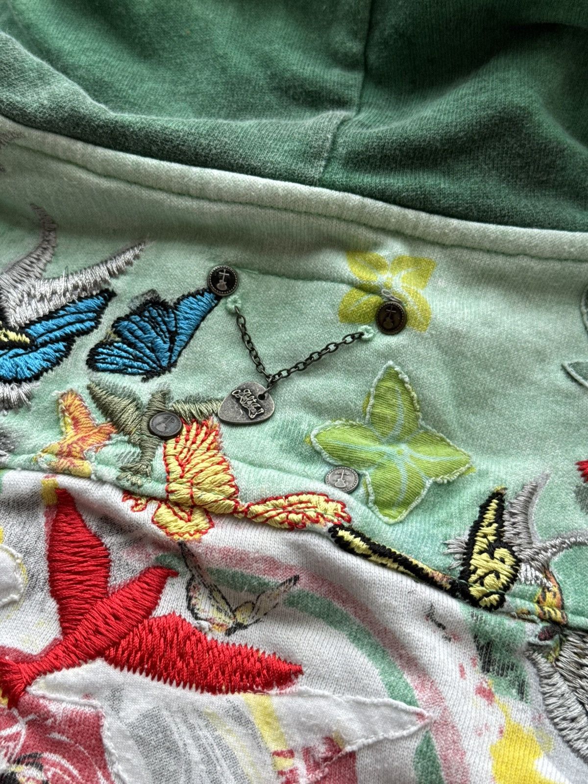 If Six Was Nine Vintage Elvis Jesus Couture flowers butterflies graffiti zip Size US L / EU 52-54 / 3 - 12 Thumbnail