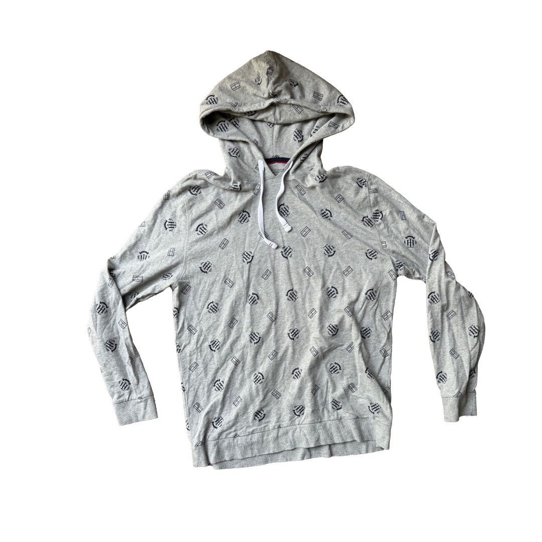 Tommy Hilfiger Tommy Hilfiger Mens Gray Long Sleeve Logo Hoodie XL Size US XL / EU 56 / 4 - 1 Thumbnail