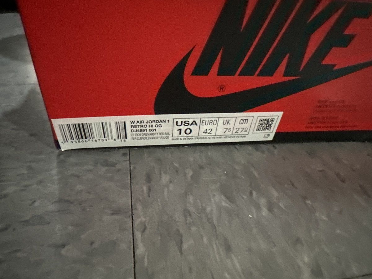 Jordan Brand × Nike AIR JORDAN 1 wm sz 10 men 8.5 Size US 8.5 / EU 41-42 - 5 Thumbnail
