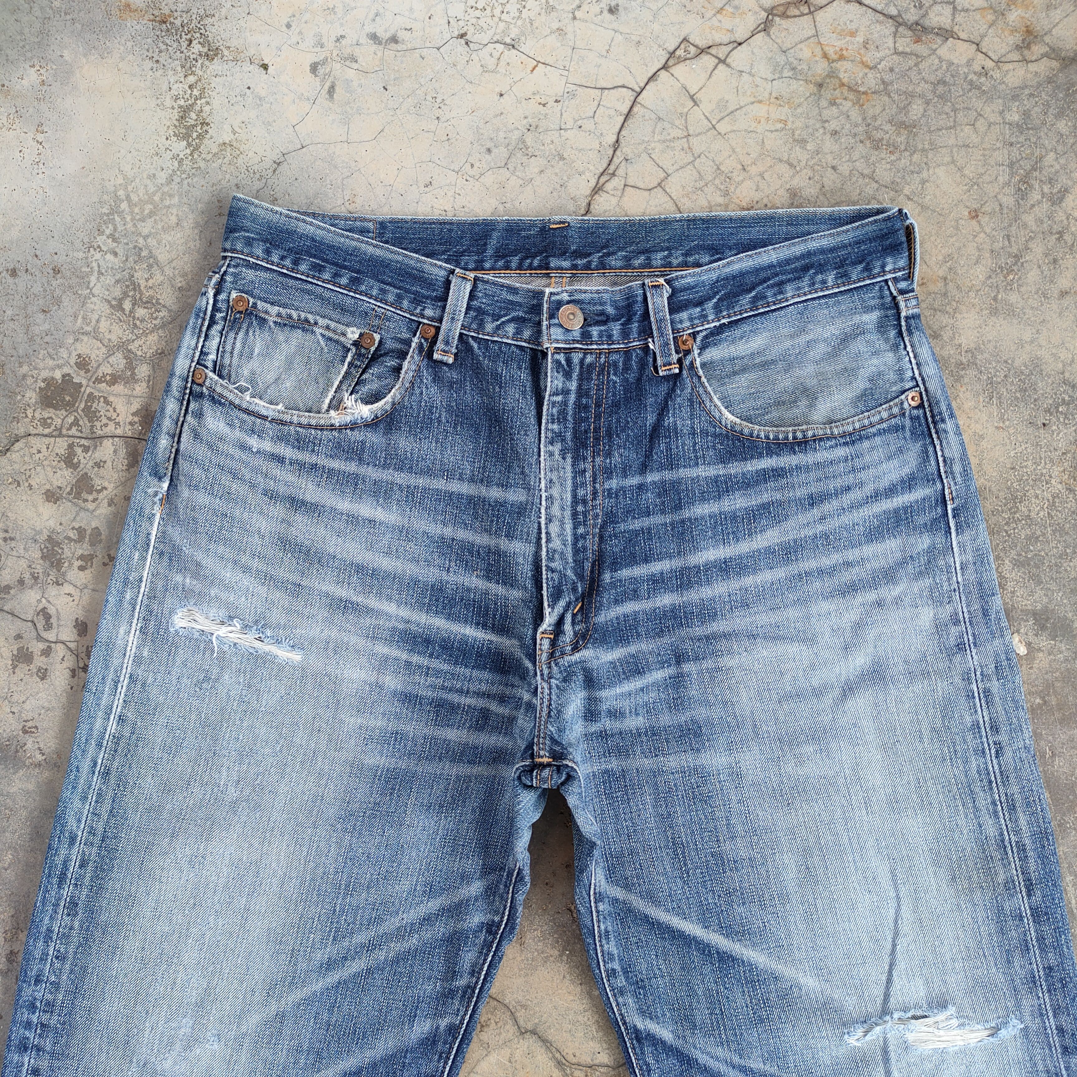 Levi's Vintage Clothing VINTAGE LEVI'S 510 FADED DISTRESSED JEANS DENIM PANTS Size US 36 / EU 52 - 3 Thumbnail