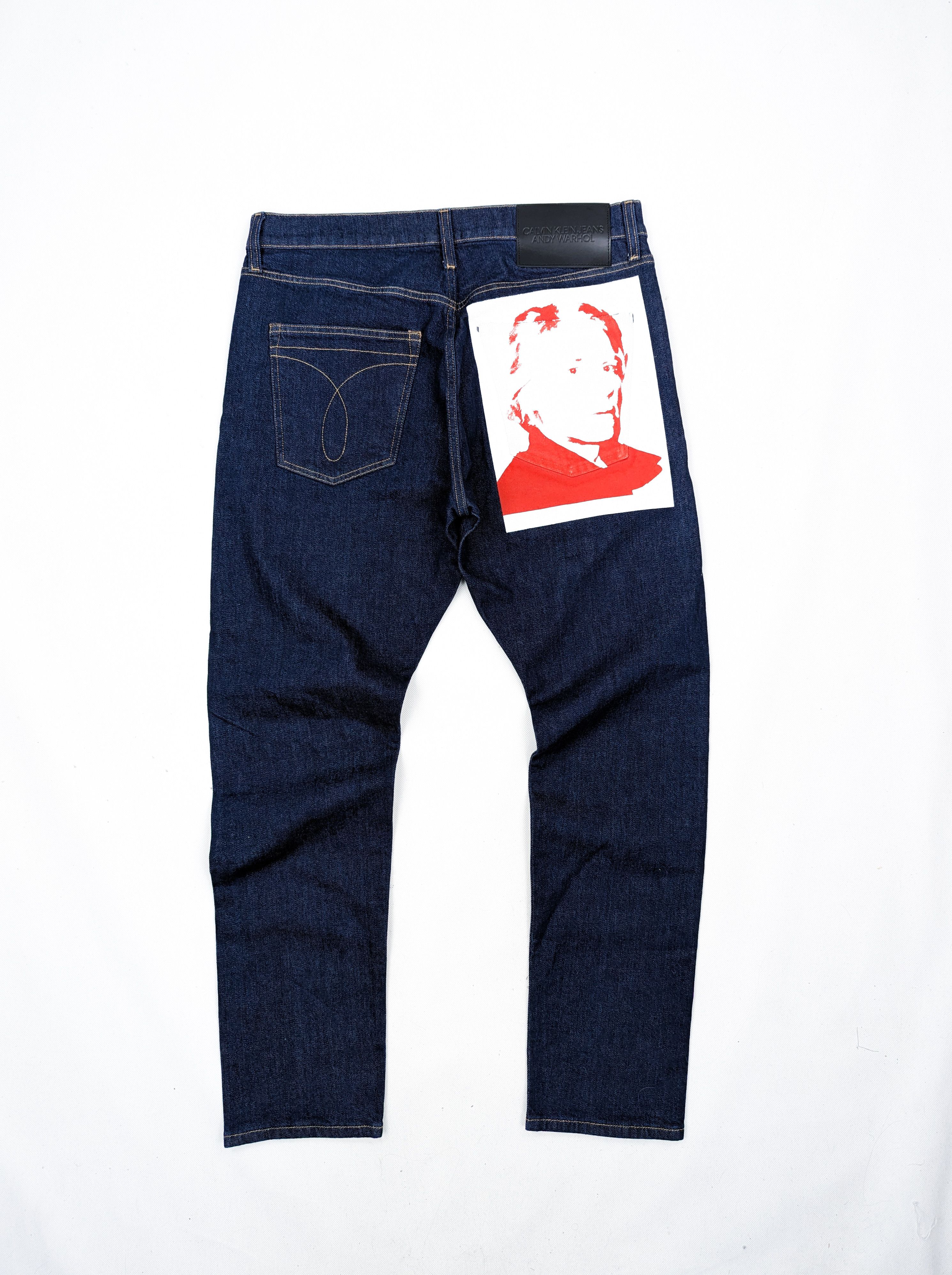 image of Andy Warhol x Calvin Klein 205W39Nyc Andy Warchol Calvin Klein Portrait Face Denim Jeans 34/32 in N