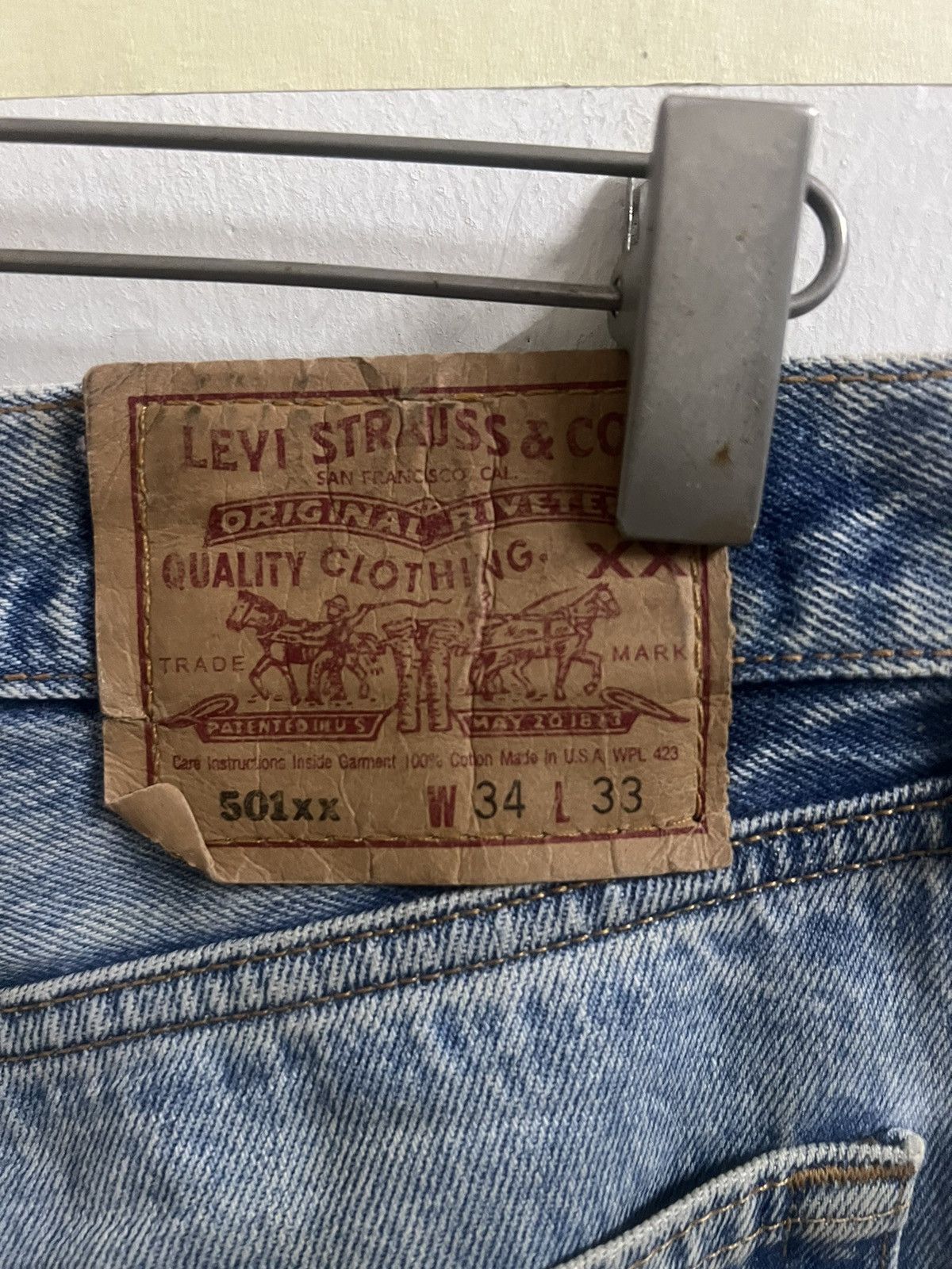 Japanese Brand THRASHED🔥VINTAGE LEVIS 501 KURT COBAIN DISTRESSED DENIM PANT Size US 35 - 10 Thumbnail