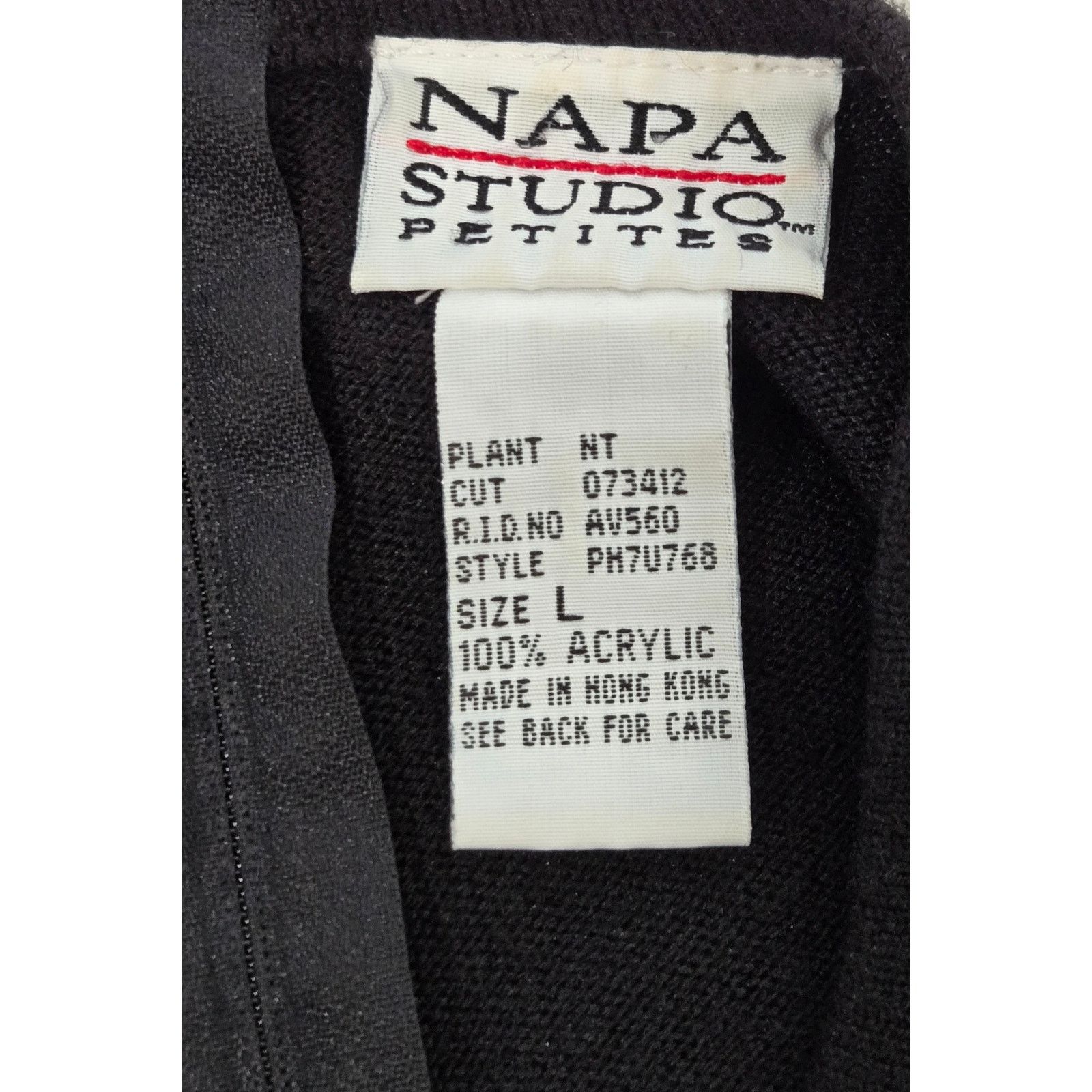 Other Napa Studio Black Short Sleeve Sweater Top Large Lightweight Size L / US 10 / IT 46 - 4 Thumbnail