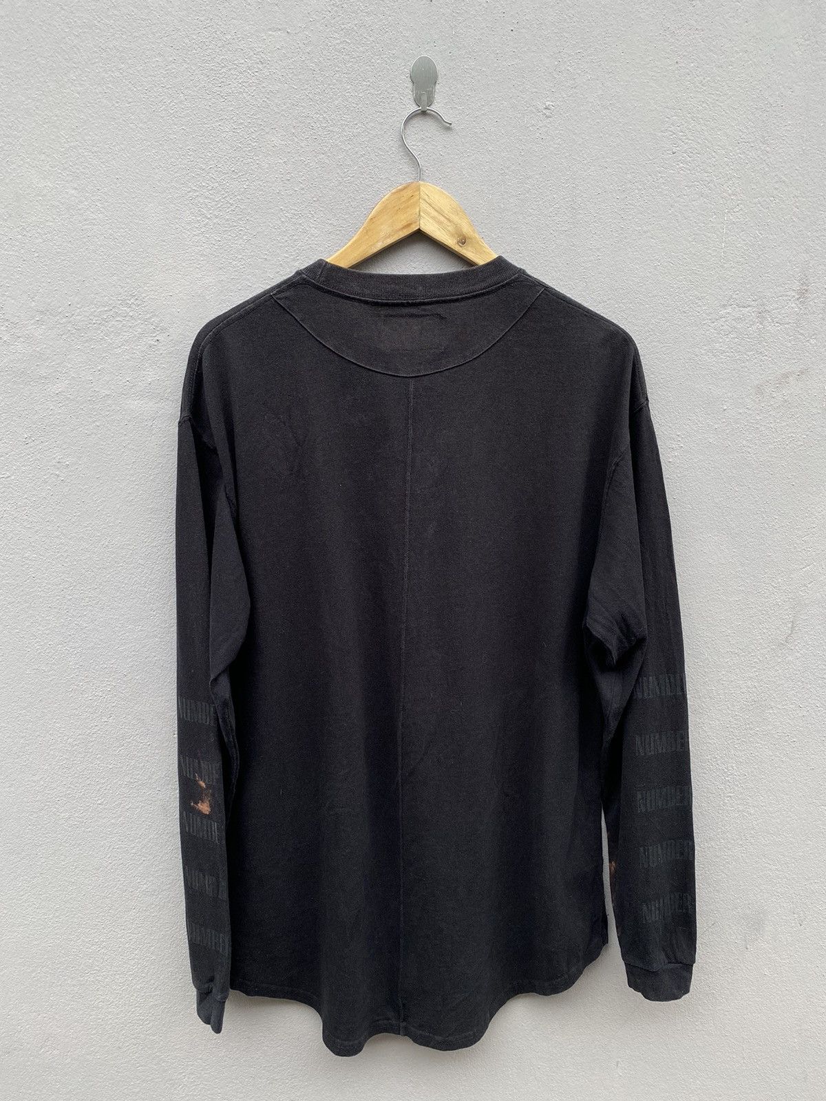 Number (N)ine Number (N)ine Distressed Longsleeve Tshirt Size US S / EU 44-46 / 1 - 11 Thumbnail