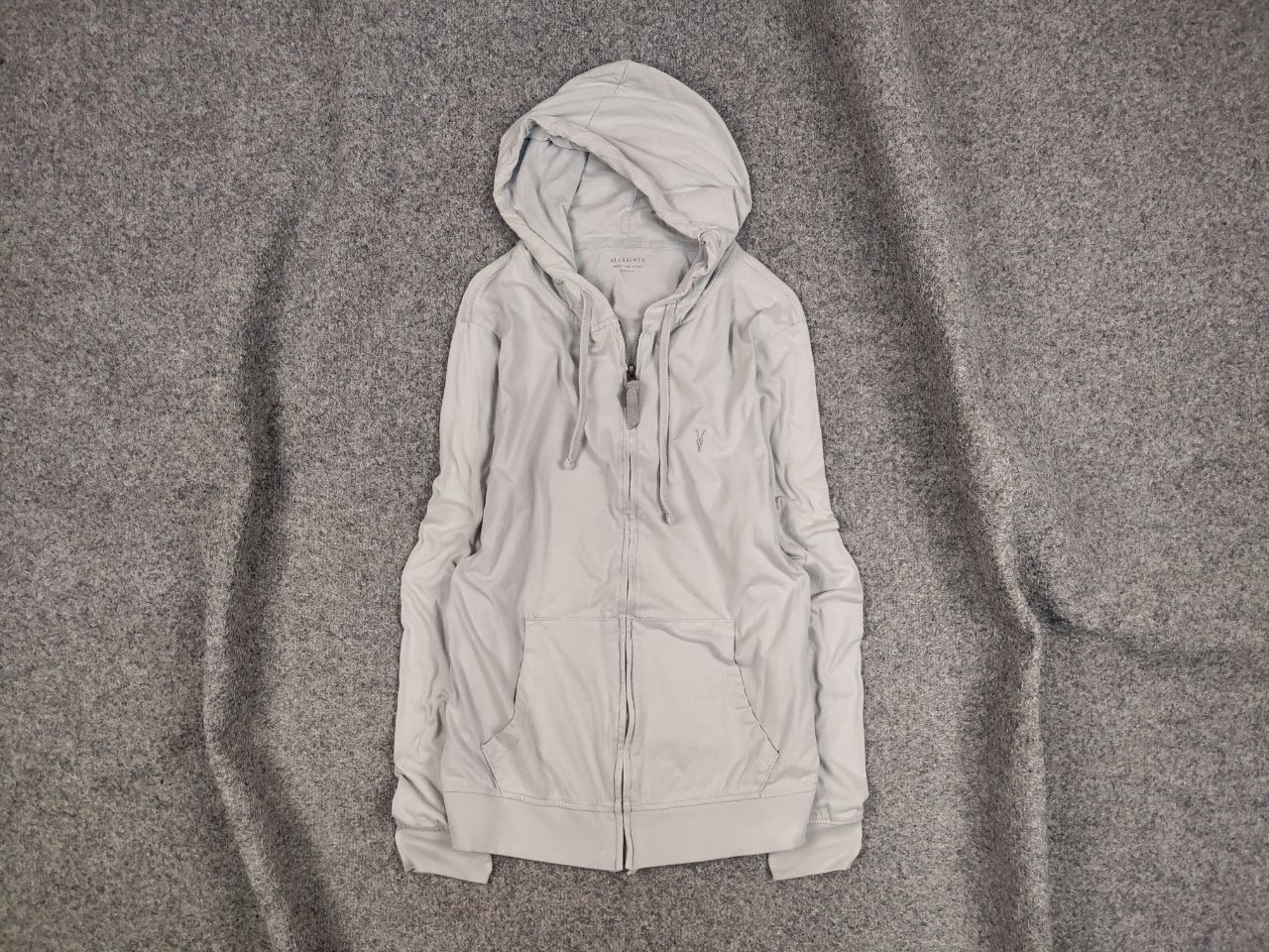 Allsaints Allsaints Brace Full Zip Light BlueGray Hoodie Vintage Style Size US M / EU 48-50 / 2 - 1 Thumbnail