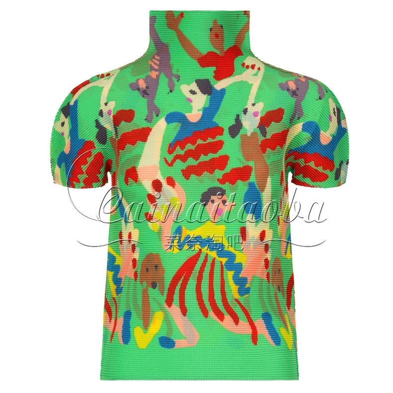 Issey Miyake issey miyake size:one size Green pleated high collar and s Size XXS / US 00 / IT 34 - 1 Thumbnail