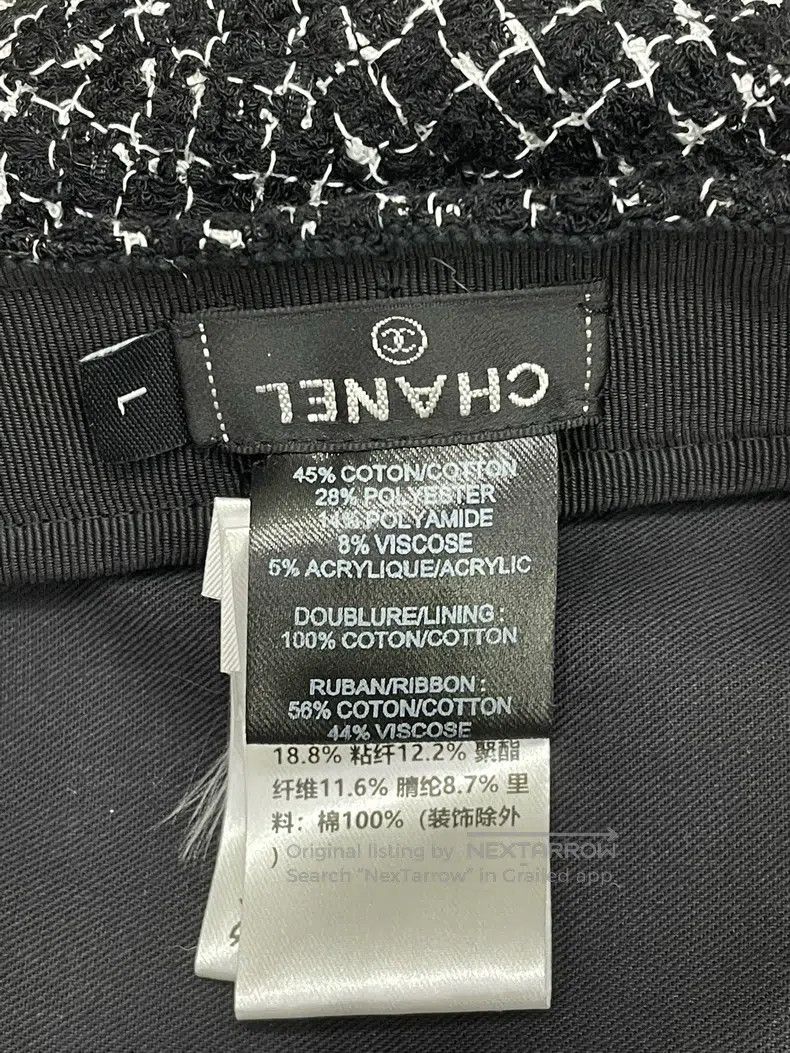 Chanel Chanel SizeL Black and white colour-matched plaid beret new Size ONE SIZE - 6 Thumbnail