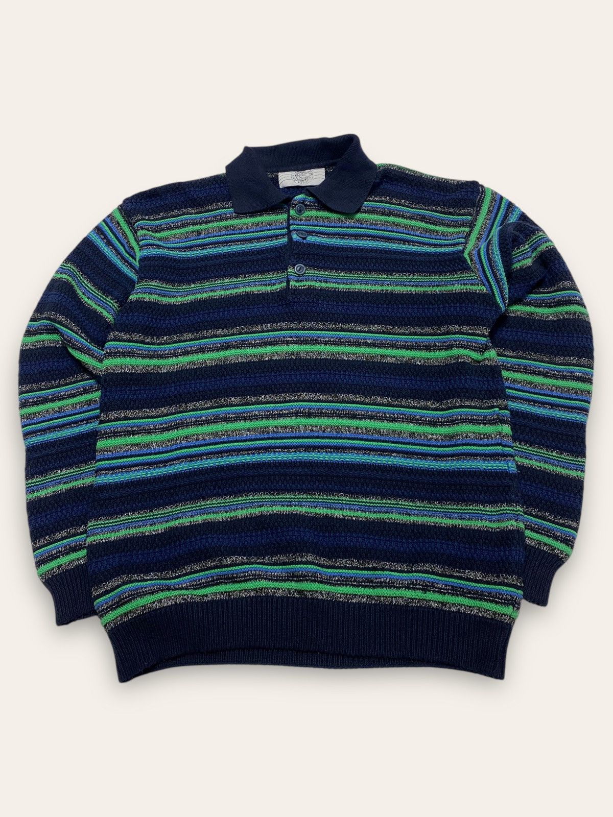 Vintage 90s Vintage Multi Coloured 3D Cable Knit Sweater Grunge Size US M / EU 48-50 / 2 - 1 Thumbnail