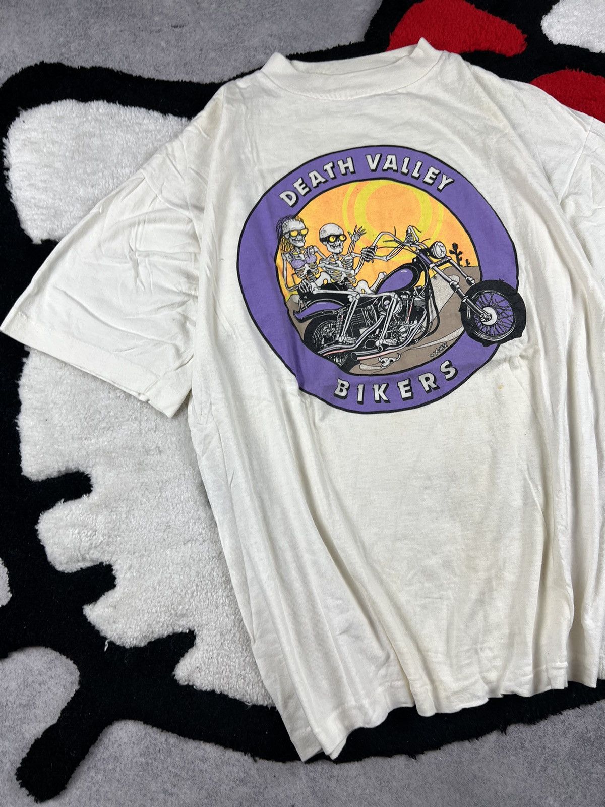 Vintage Vintage Death Valley Bikers Motorcycle 90s Faded Y2K Tee Size US XL / EU 56 / 4 - 2 Thumbnail