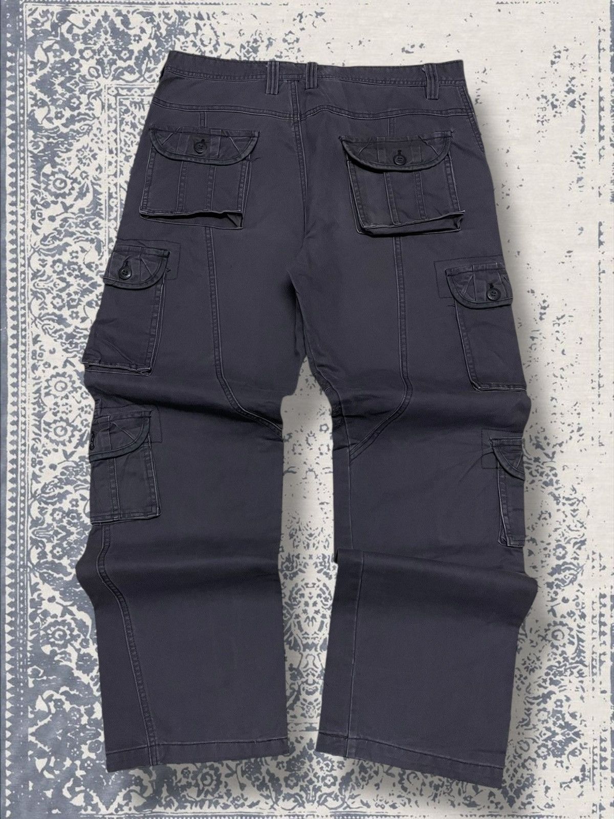 Designer × Japanese Brand × Vintage Vintage 1990s Japan Designer Qianyige Faded Cargo Combat Size US 33 - 10 Thumbnail