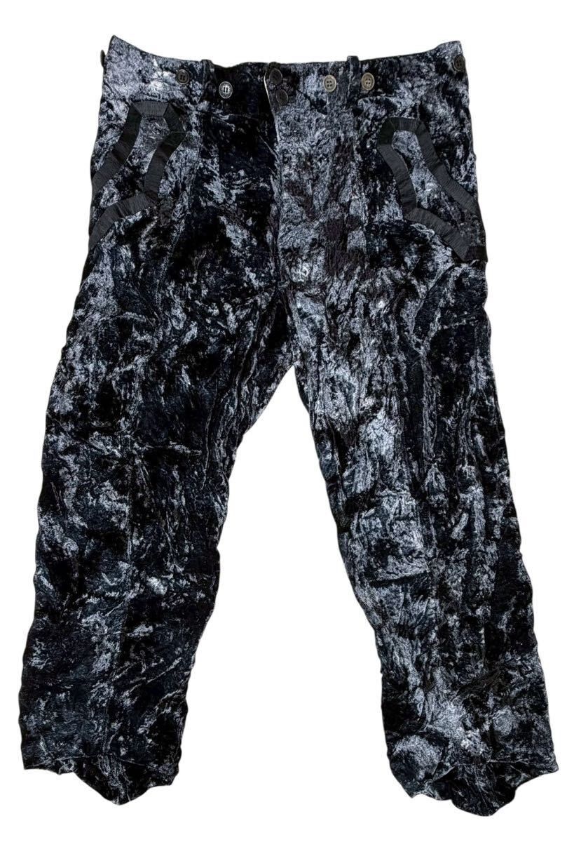 Number (N)ine SS 2009 Number Nine “l Lonesome Heros” velor pants Size US 30 / EU 46 - 1 Thumbnail