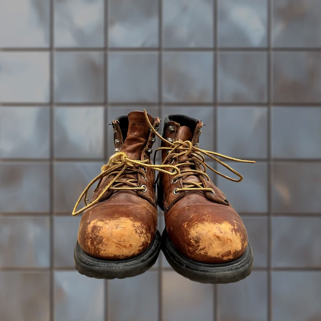 Red Wing Vintage Red Wing SuperSole #2245 Steel Toe Brown Leather Work Boots Made In USA Mens 6 D Size US 6 / EU 39 - 1 Thumbnail