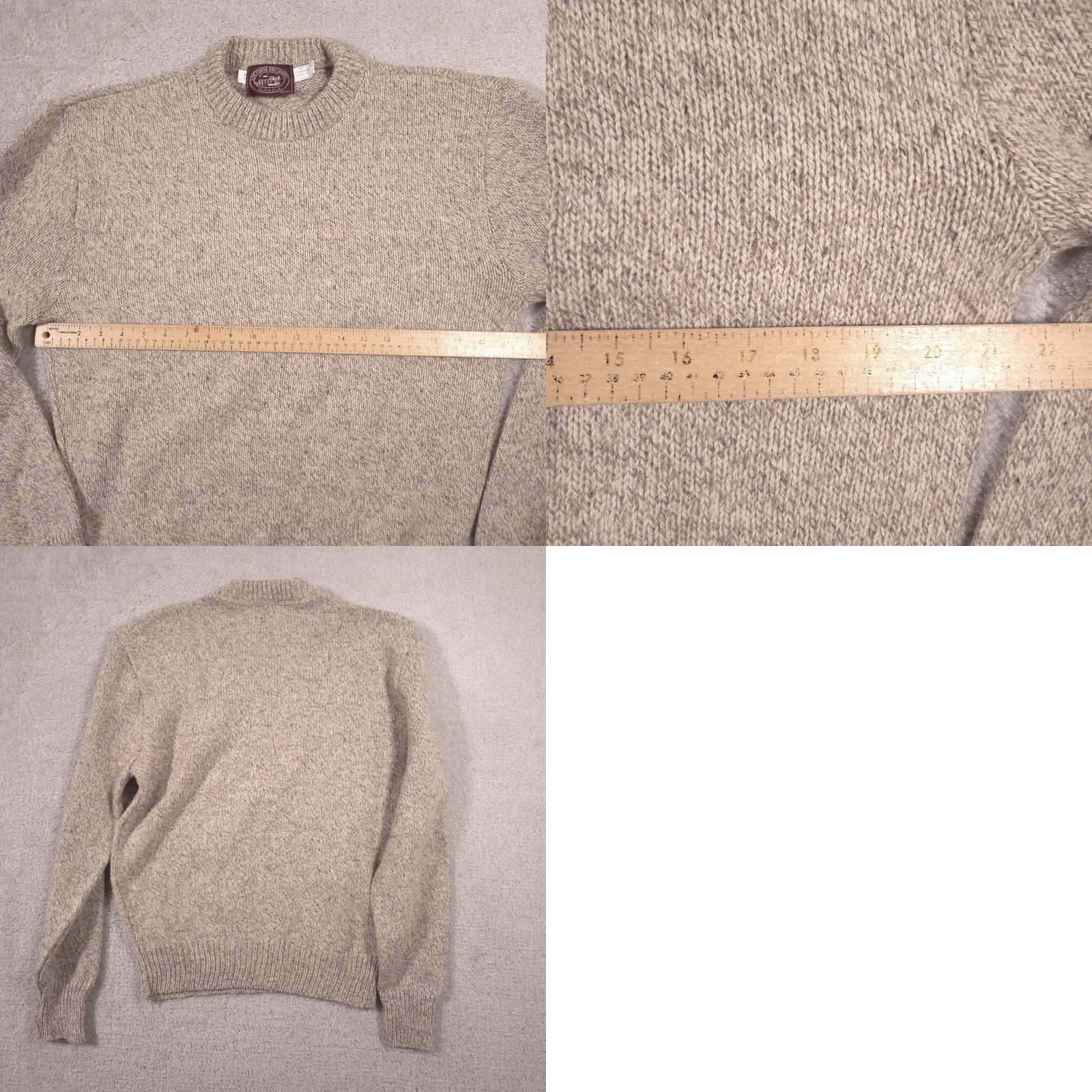 Vintage Victoria Dry Goods Sweater Mens XL Beige Wool Crewneck Knit Pullover Made USA Size US XL / EU 56 / 4 - 8 Thumbnail