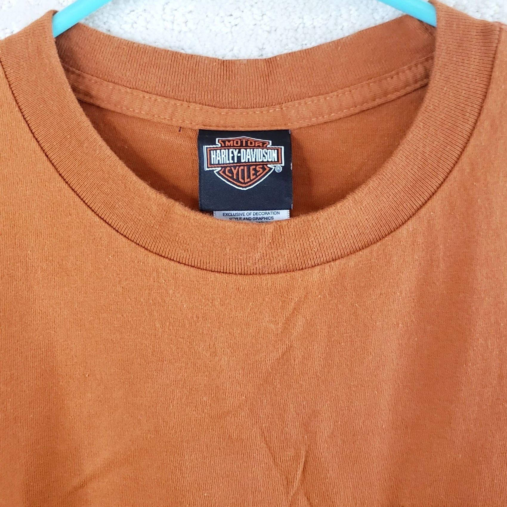Harley Davidson Harley-Davidson Texas Longhorn Skull Grand Prairie Orange Shirt Men's L Size US L / EU 52-54 / 3 - 5 Thumbnail