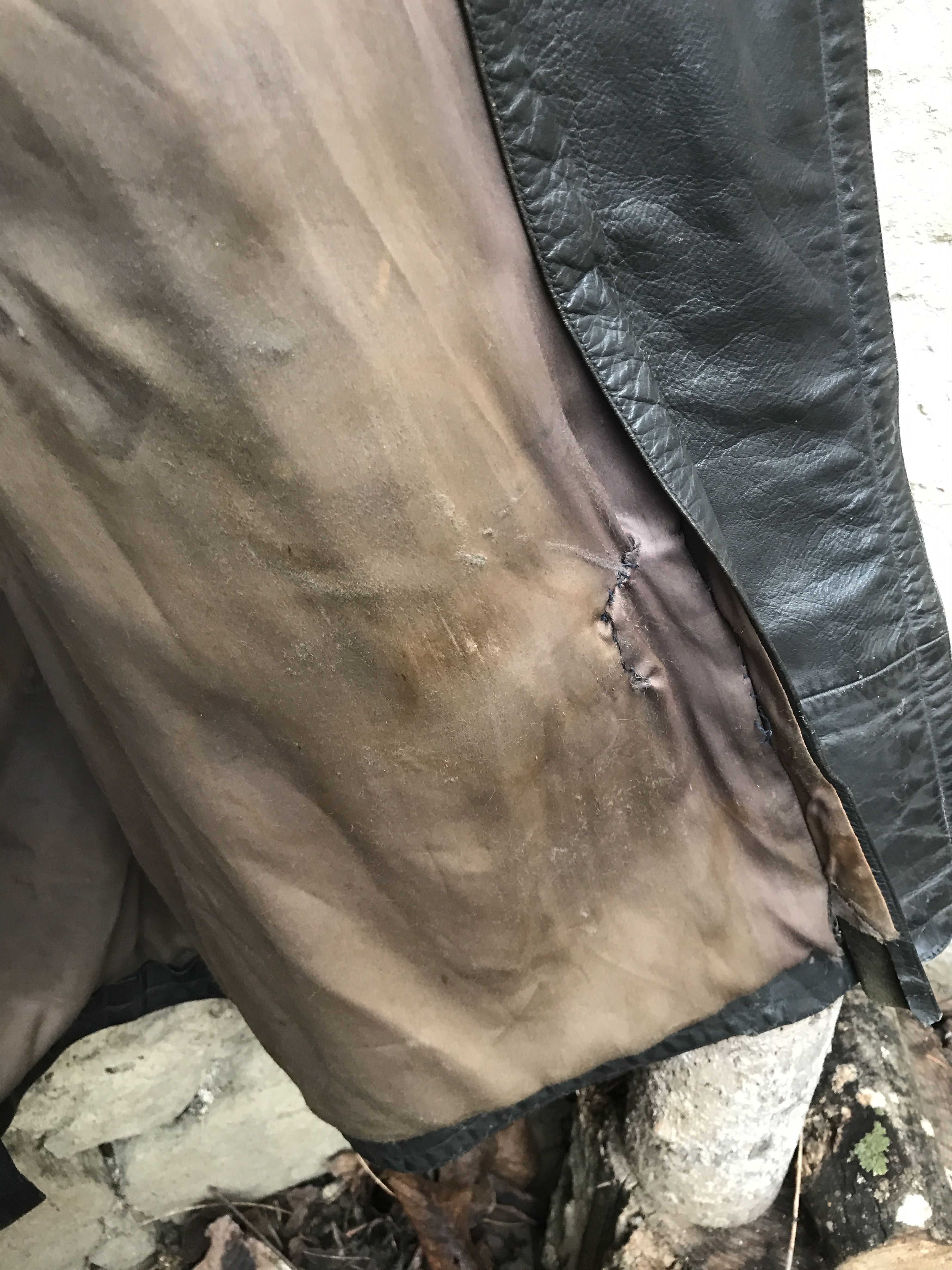 Vintage 40s German Motorcycle Horsehide Leather Jacket / Coat Size US L / EU 52-54 / 3 - 21 Thumbnail