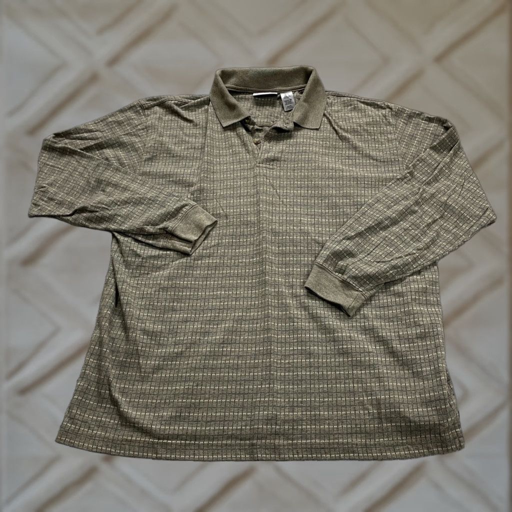 Farah Farah Polo Shirt Mens XL Brown Plaid Collared Long Sleeve Outdoor Casual Top Size US XL / EU 56 / 4 - 1 Thumbnail