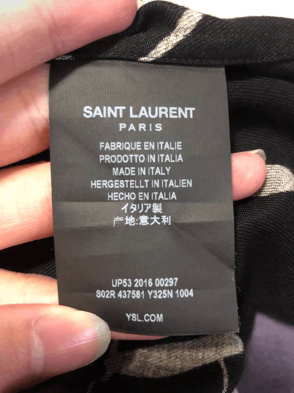 Saint Laurent Paris Sz 38 Saint Laurent Paris by Hedi 16AW Musical Letter Shirt Size US M / EU 48-50 / 2 - 7 Thumbnail