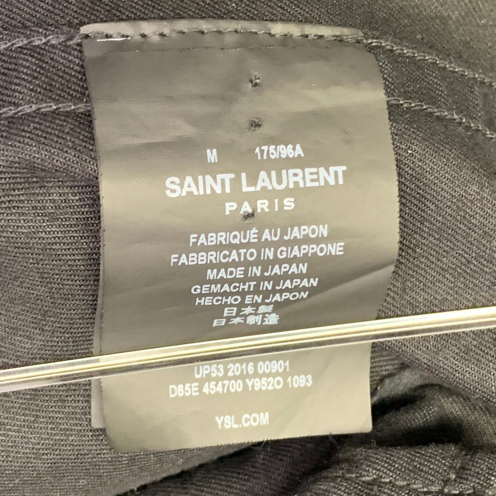 Saint Laurent Paris SAINT LAURENT Size 40 Black Studded Cotton Coat Size US L / EU 52-54 / 3 - 7 Thumbnail