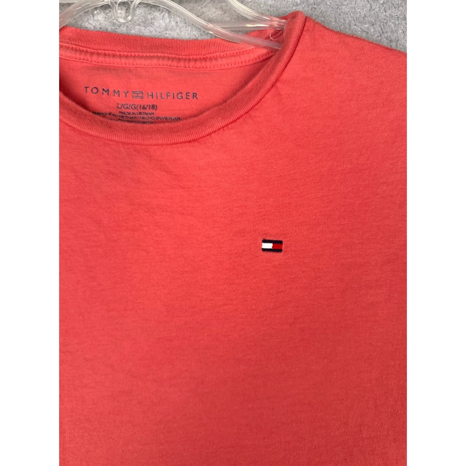 Tommy Hilfiger Tommy Hilfiger Shirt Women L Pink Crew Neck Short Sleeve 100% Cotton Logo Regular T-Shirt Sports Casual #40 Size L / US 10 / IT 46 - 6 Thumbnail