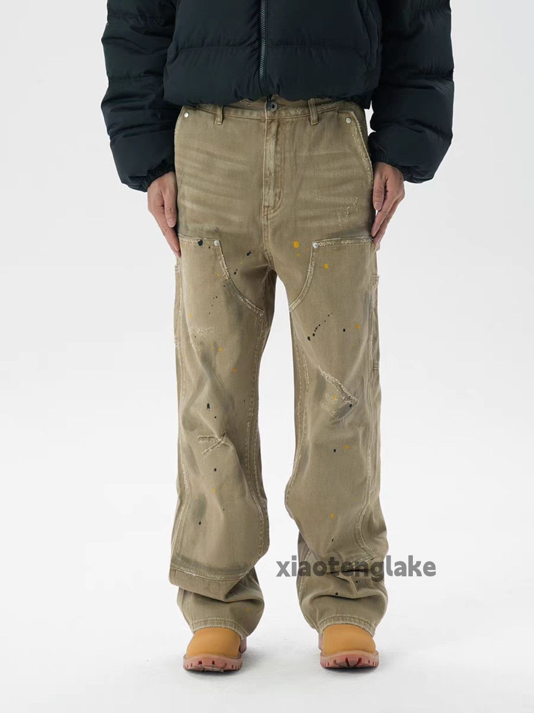 Vintage xtl vintage wide Leg loose baggy carpenter paint pants Size US 30 / EU 46 - 2 Thumbnail