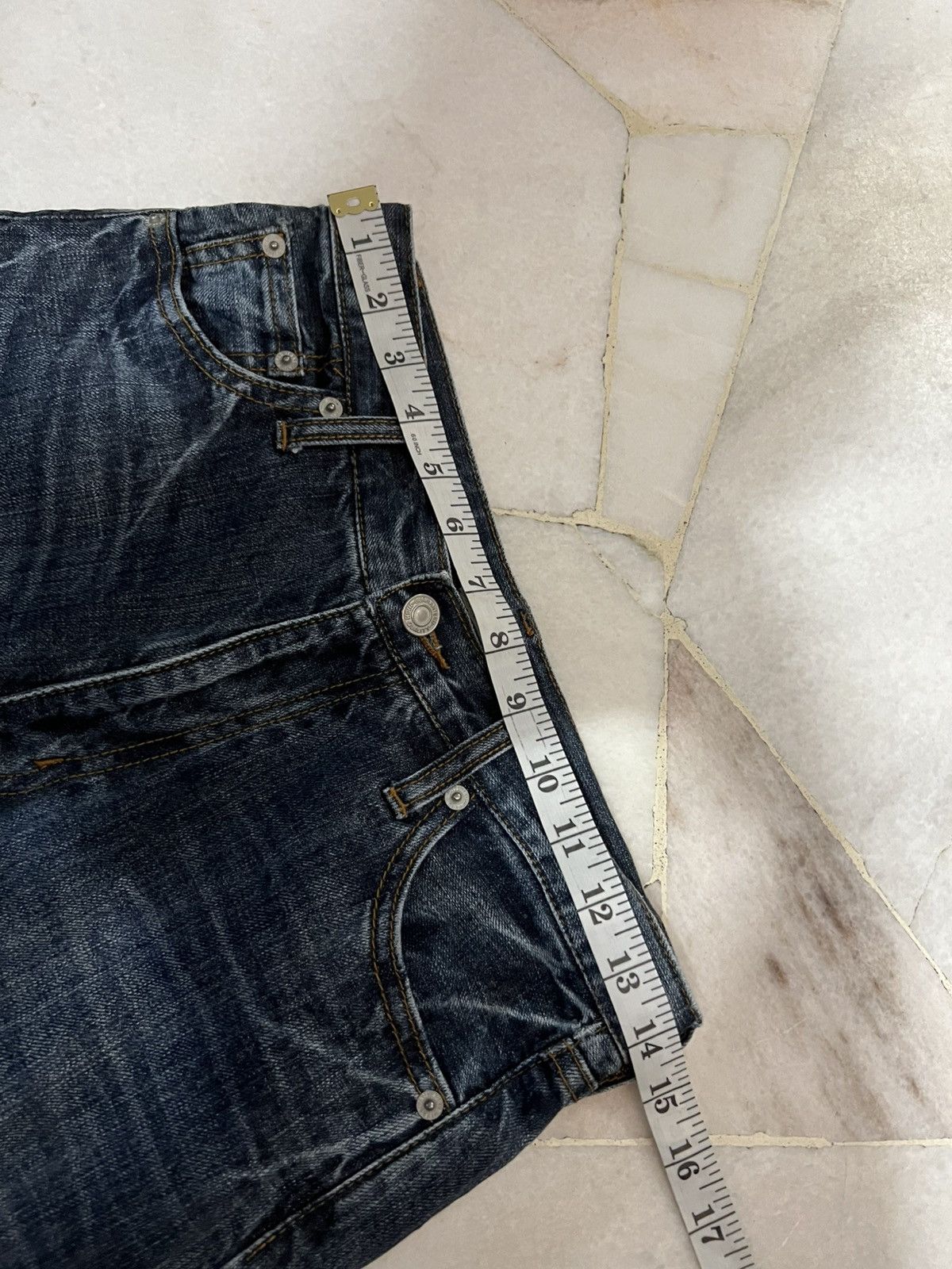 If Six Was Nine × Japanese Brand × Le Grande Bleu (L.G.B.) 🌈90’s Style Sorridere Funny Devil Skull Jeans Size US 28 / EU 44 - 3 Thumbnail
