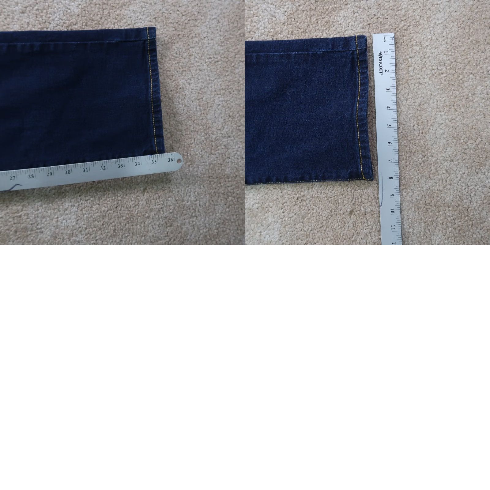 Vintage American Tall Harper High rise STraight leg jeans Women's 29x37 Blue Stretch Size 29" - 9 Thumbnail