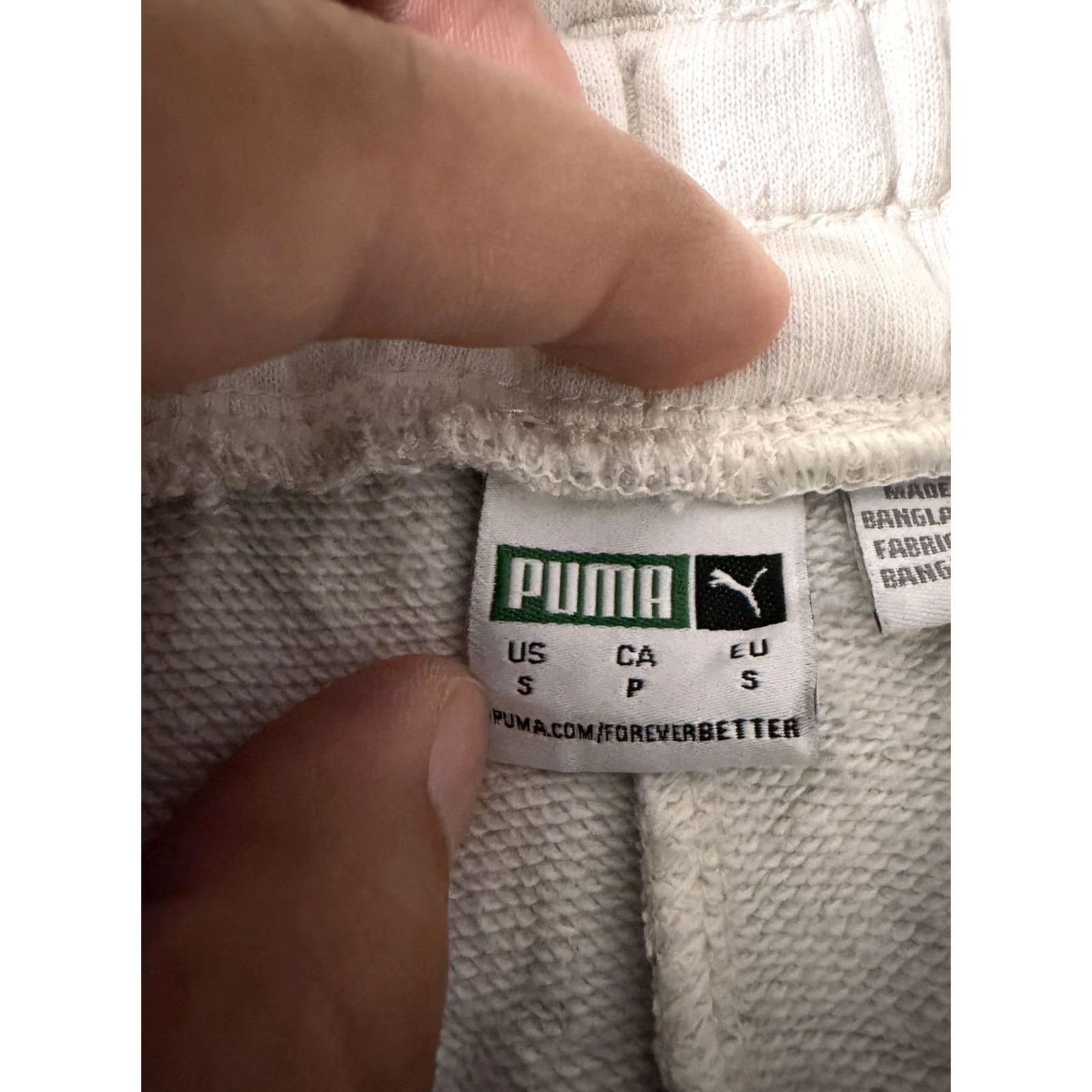 Puma Puma Sweatpants Womens Small White French Terry Flare Leg Elastic Waist Pockets Size 28" / US 6 / IT 42 - 4 Thumbnail