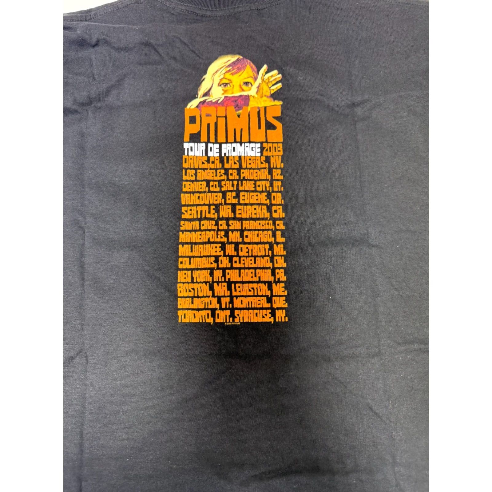 Vintage VINTAGE Primus 2003 Tour De Fromage T-Shirt Size M Black Graphic Print Music Mens Size US M / EU 48-50 / 2 - 7 Thumbnail