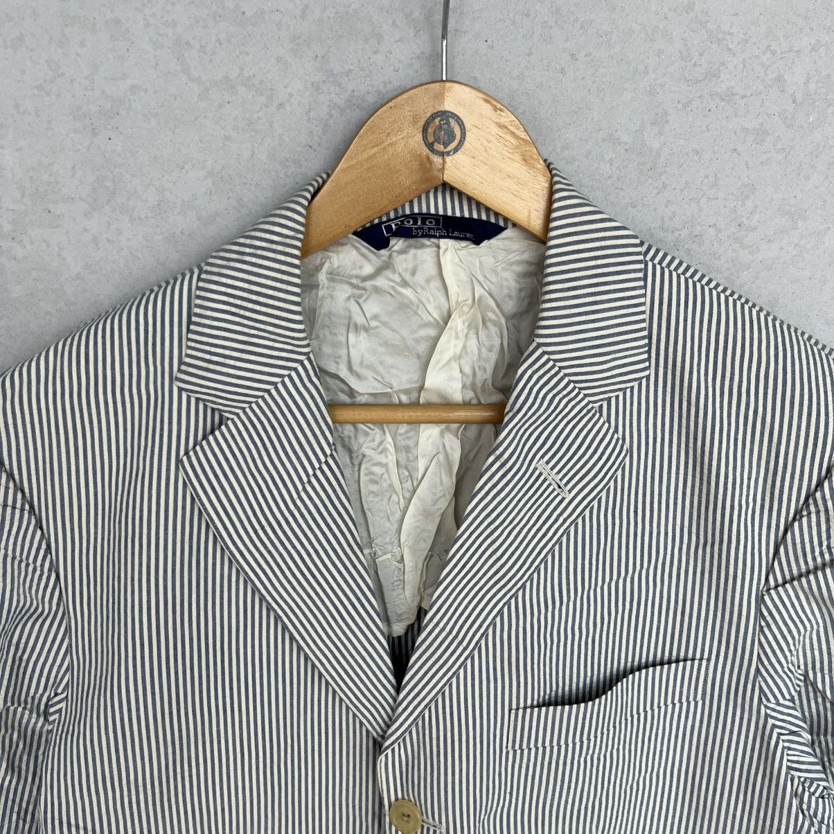 Other Vintage Ralph Lauren White And Blue Striped Blazer Size L Size L / US 10 / IT 46 - 6 Thumbnail