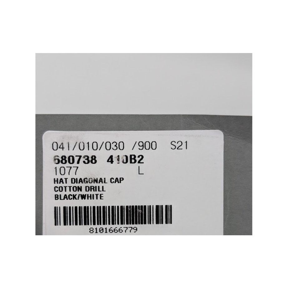Balenciaga o1rshd1 Size: L / Hat Diagonal Cap Cotton Drill Black White Size ONE SIZE - 17 Thumbnail