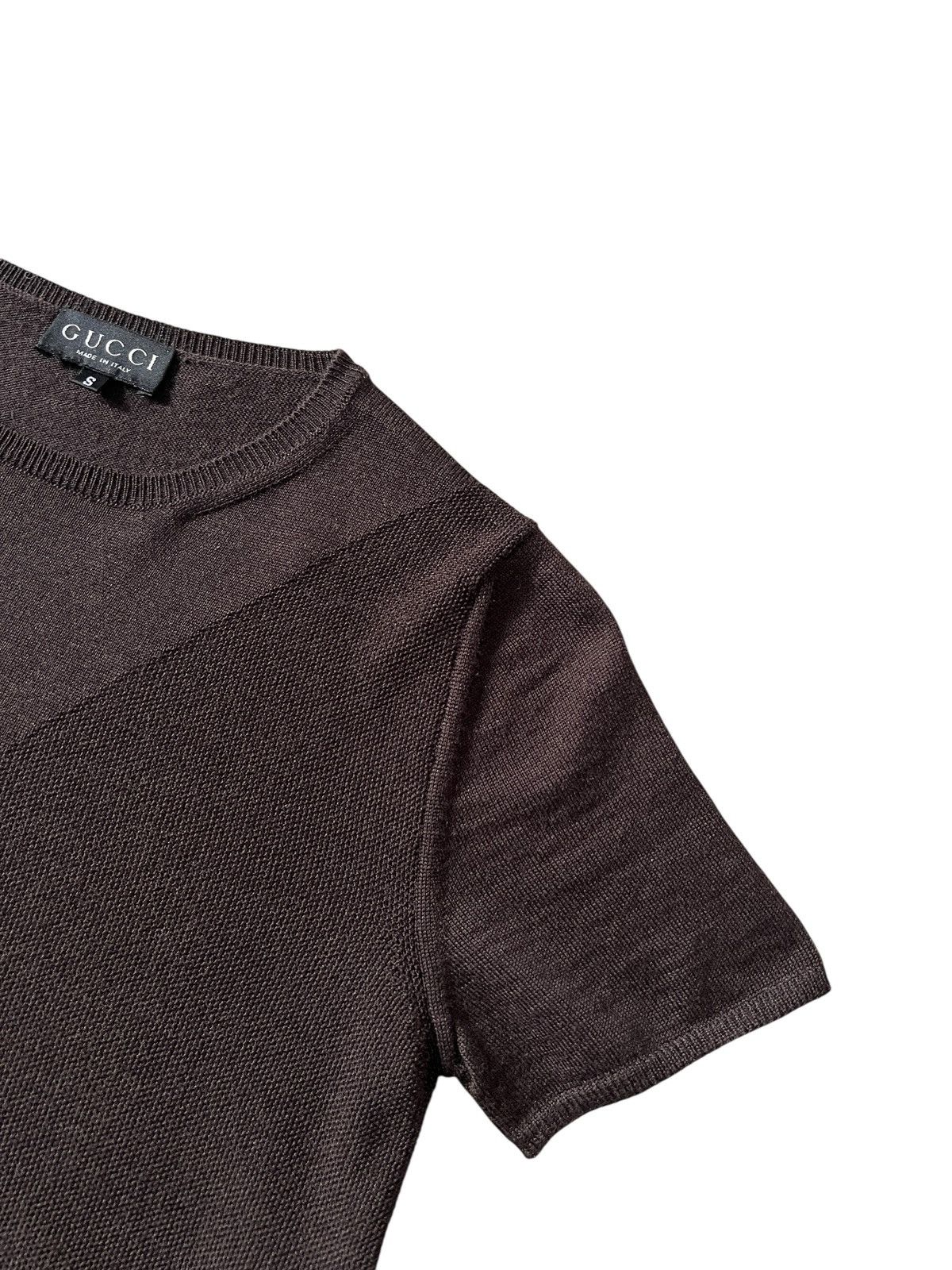 Gucci SS97 Gucci Tom Ford Textured Knit Short Sleeve Tshirt Size S / US 4 / IT 40 - 4 Thumbnail