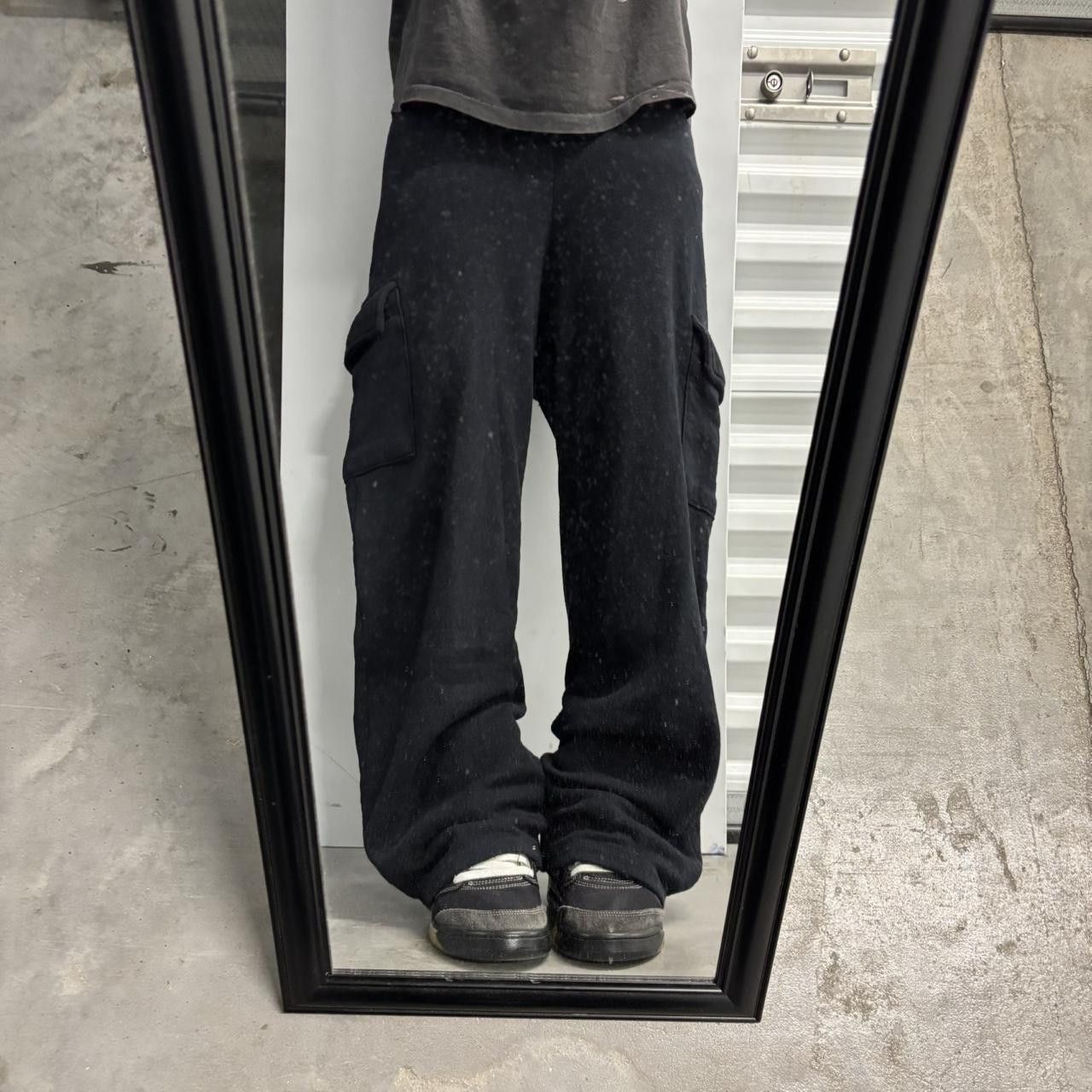 Vintage Crazy Vintage Y2K/2000s Baggy Black Streetwear Cargo Sweatpants! Fits XS Size US 28 / EU 44 - 2 Thumbnail
