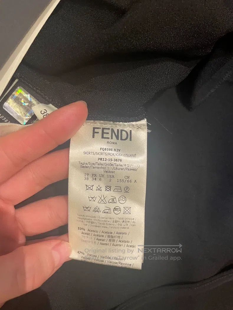 Fendi Fendi Long Skirt, Made in Italy, Classic Black, Gathered D Size 25" / US 0 / IT 36 - 5 Thumbnail