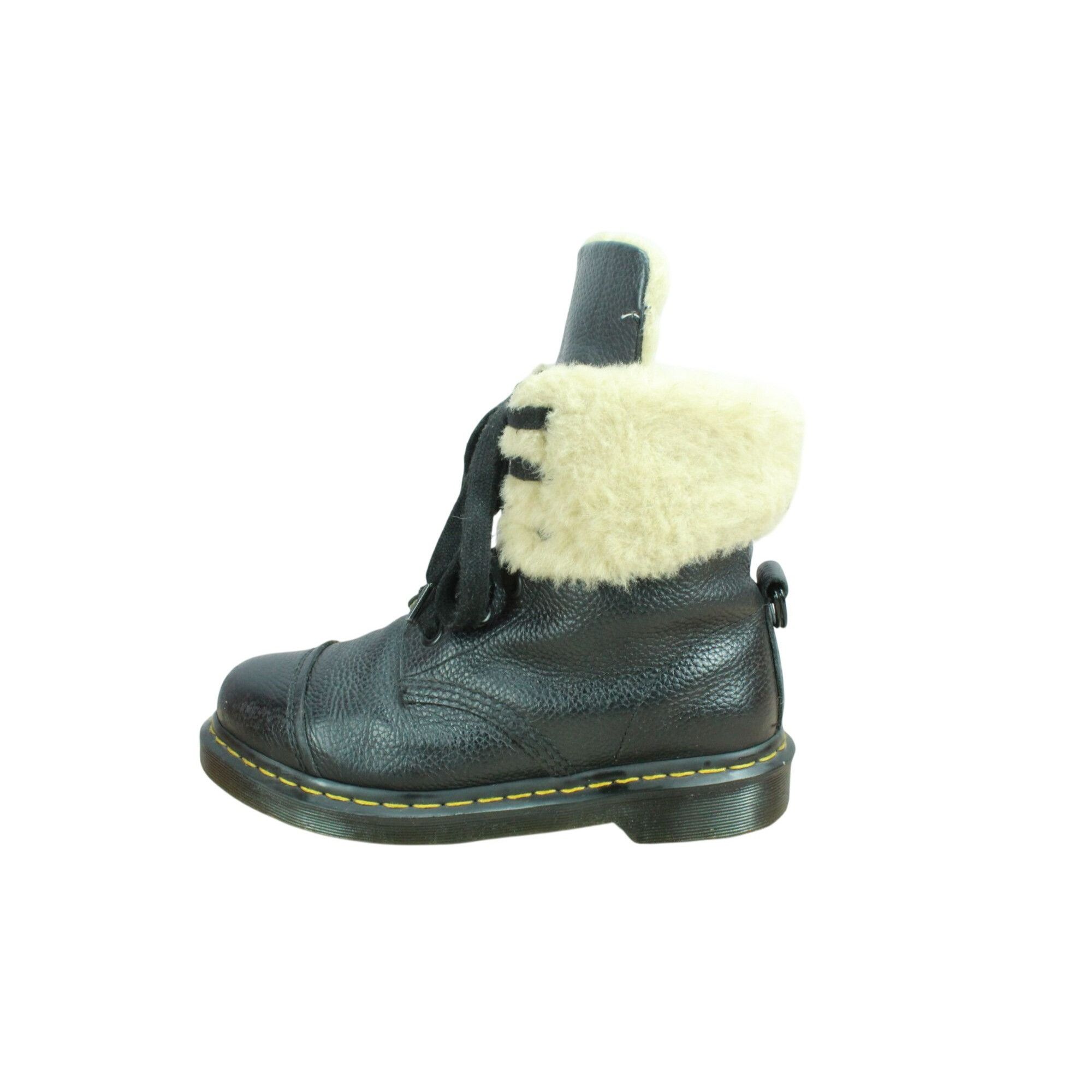 Dr. Martens Aimilita Shearling Combat Boots US 9