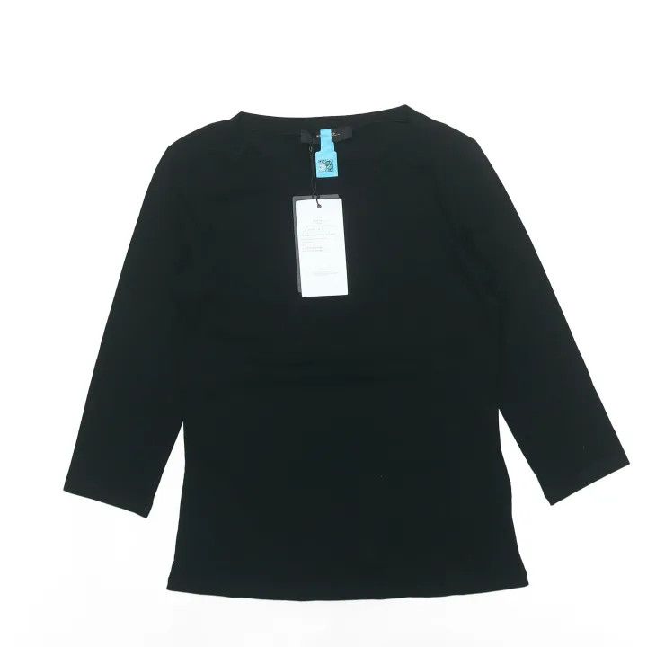 Max Mara WEEKEND MaxMara Black Long Sleeve Casual Top 0079 Size M / US 6-8 / IT 42-44 - 1 Thumbnail
