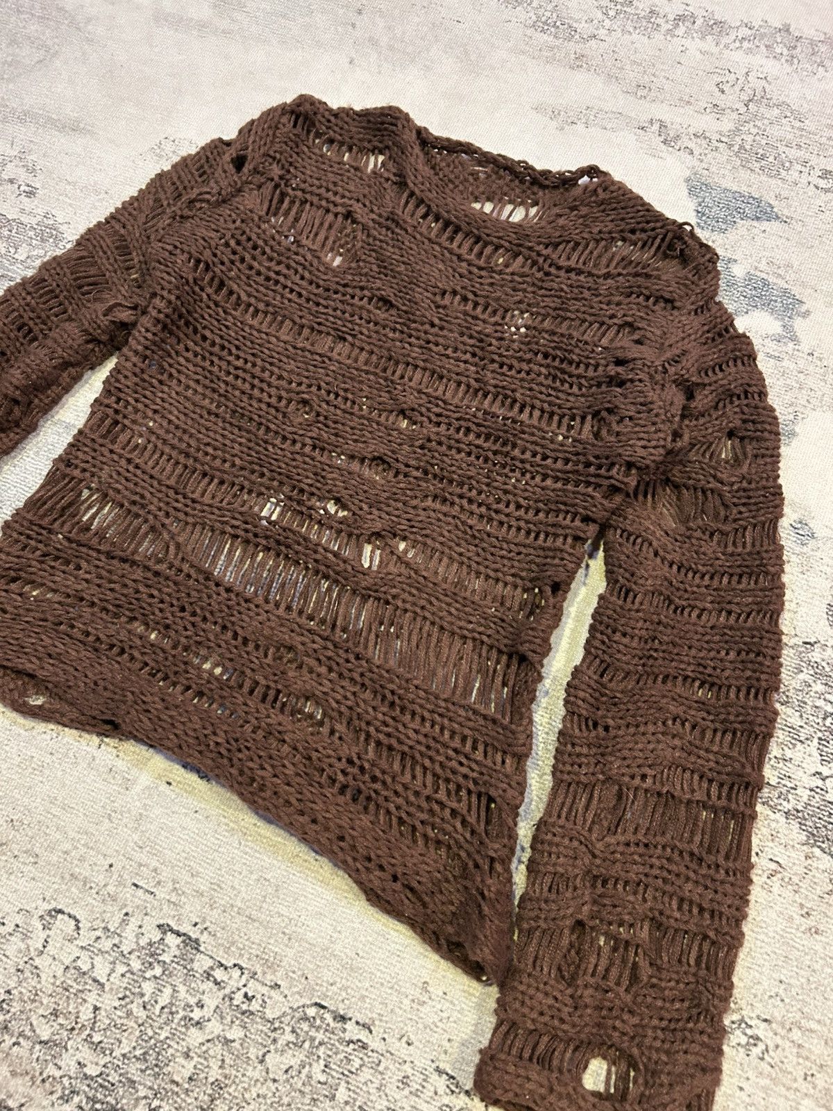 20471120 Gothic Distressed Knit Unisex Style Numbernine ,Hysteric Size US L / EU 52-54 / 3 - 4 Thumbnail