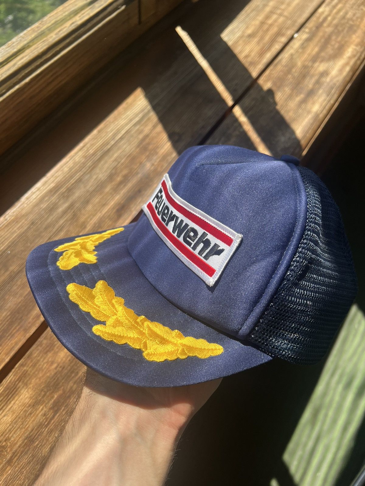 Vintage Vintage 90s German Feuerwehr Hat Cap Size ONE SIZE - 3 Thumbnail