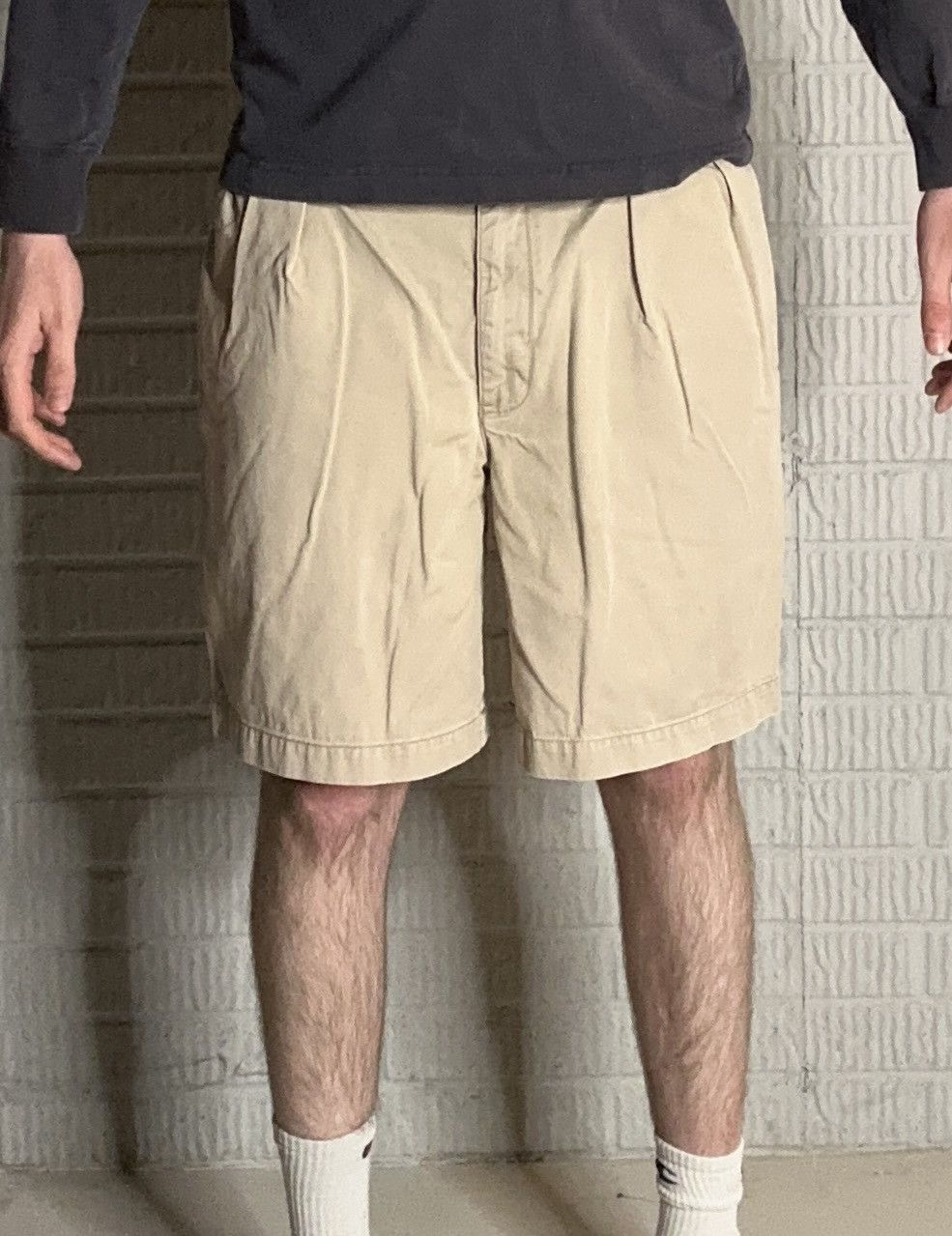 Polo Ralph Lauren Vintage Polo Ralph Lauren Pleated Tyler Shorts Size US 35 - 1 Thumbnail